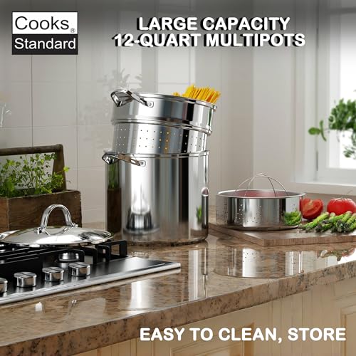 12 - Quart Stock Pot with Strainer, 4 - Piece Set | Zigeze