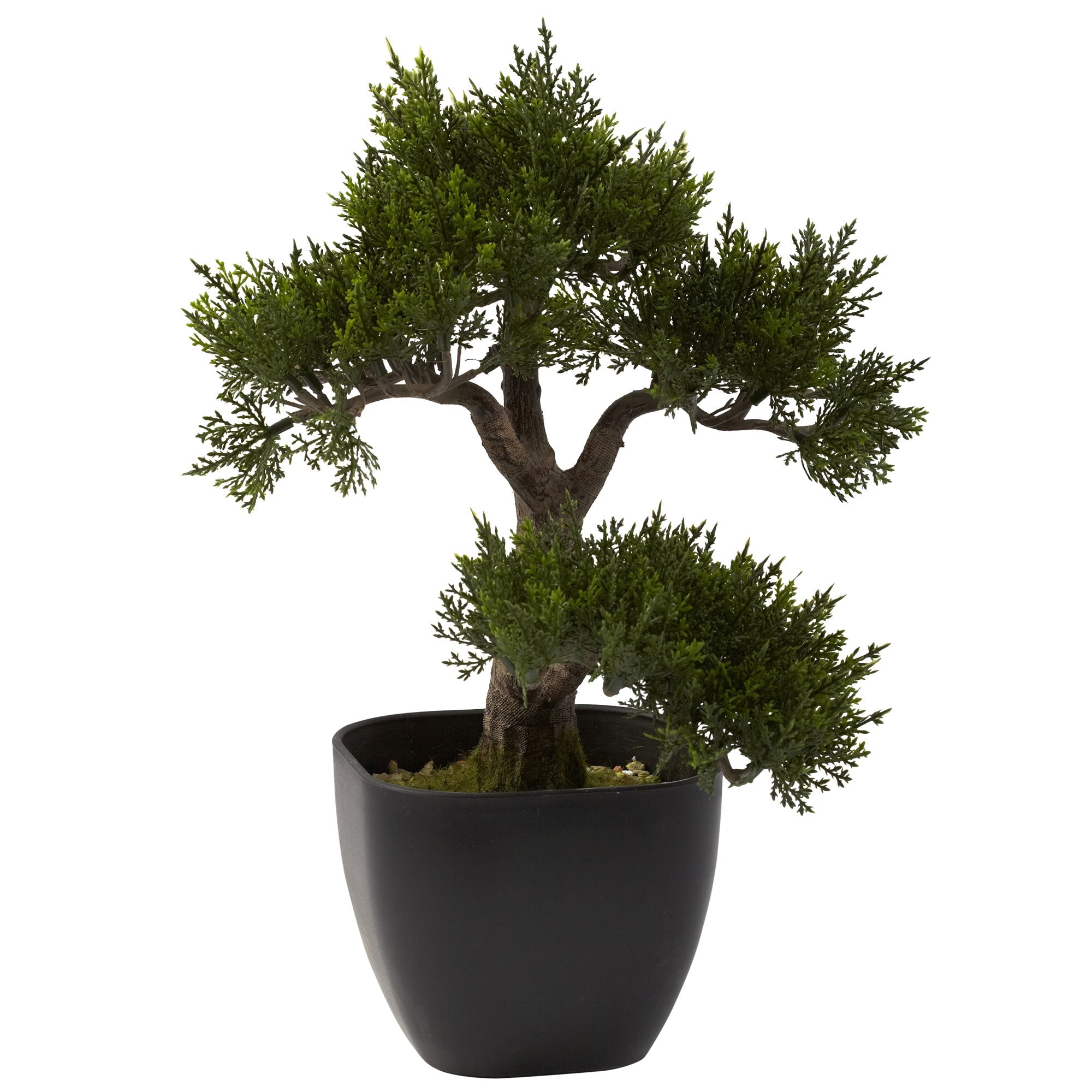 15 - inch Artificial Cedar Bonsai Tree Replica | Zigeze