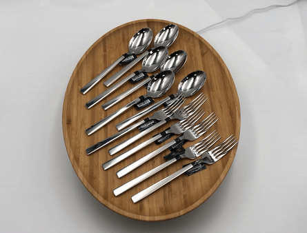 2 - Piece Stainless Square Handle Fork and Knife Set | Zigeze