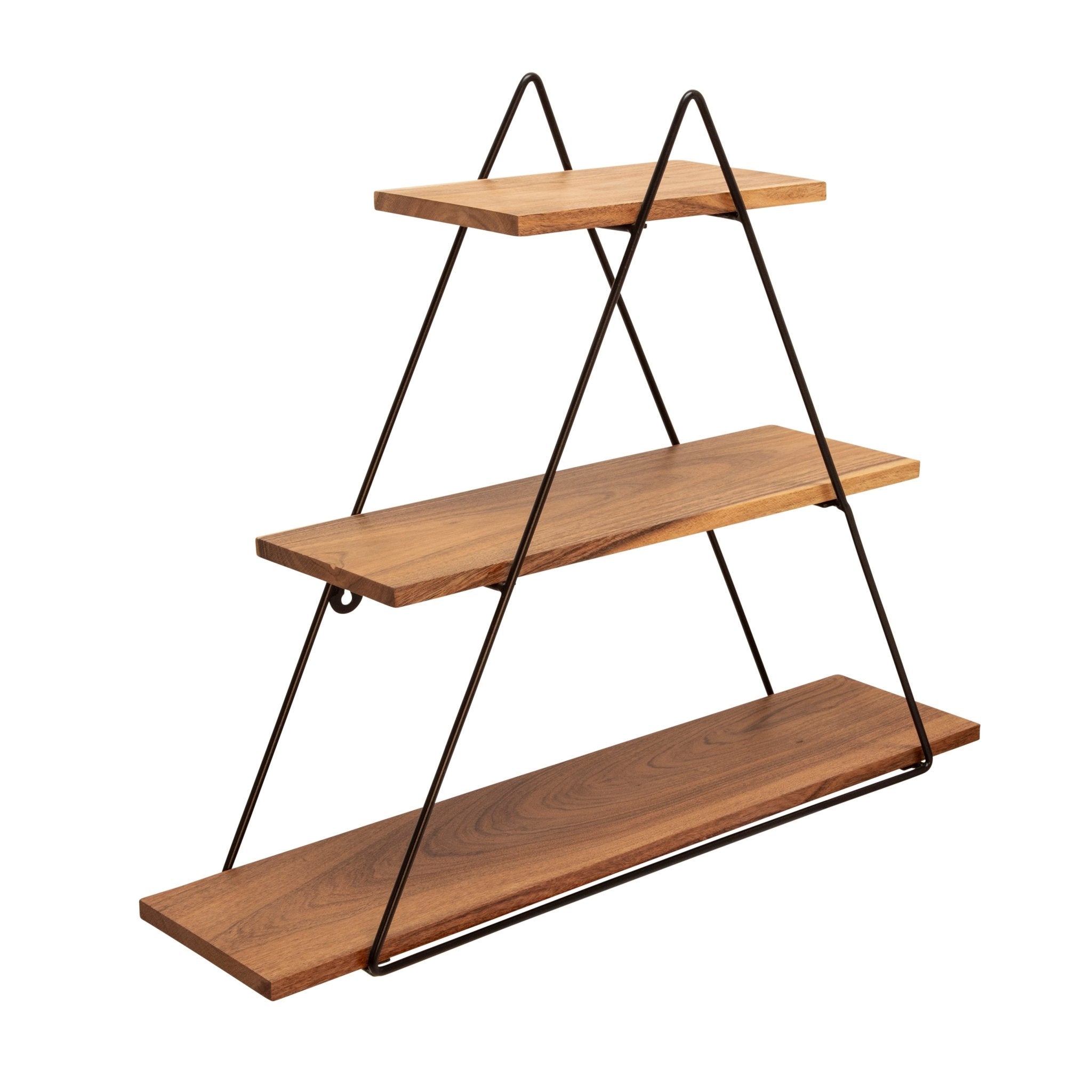 20" Triangle Wall Shelf, Brown | Zigeze