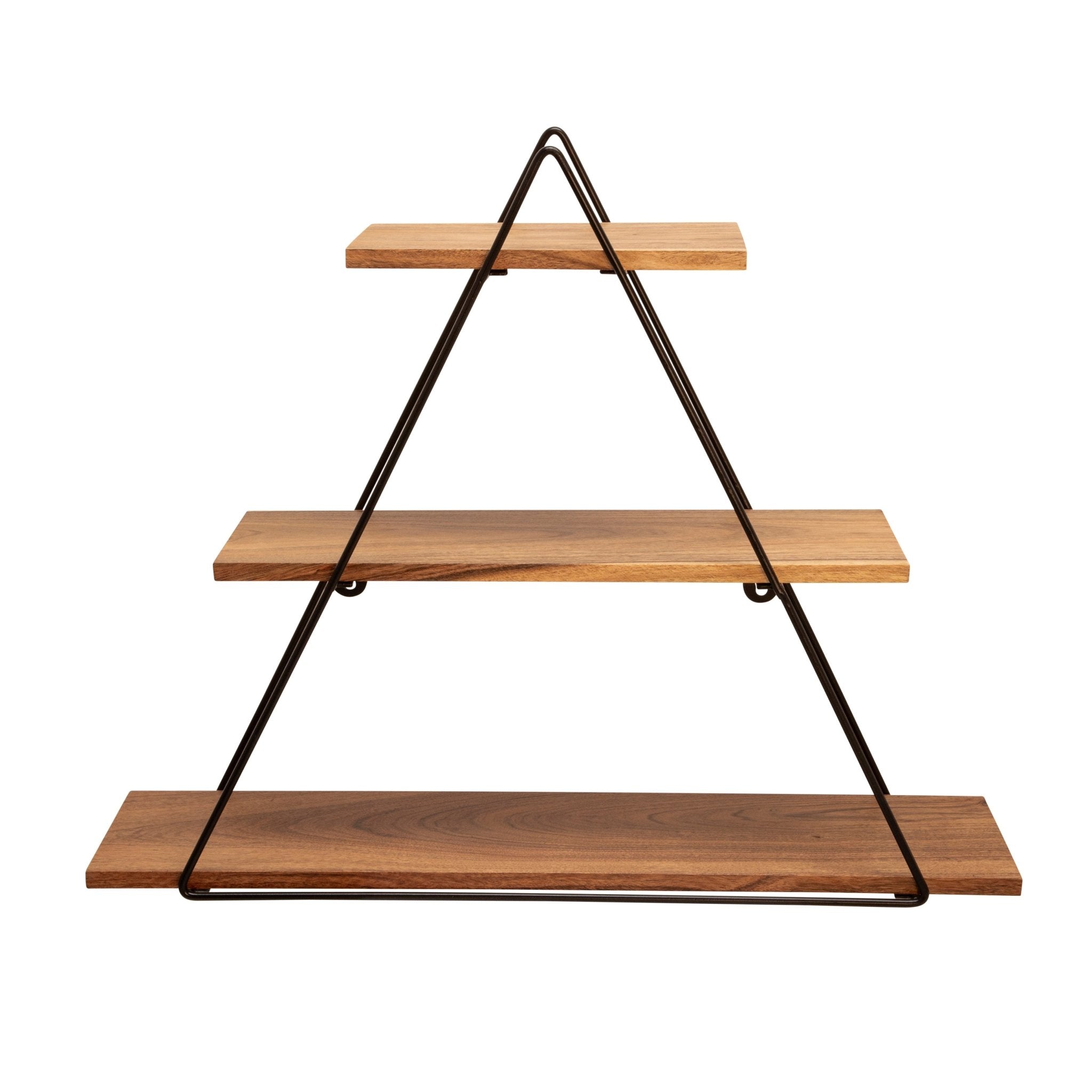 20" Triangle Wall Shelf, Brown | Zigeze