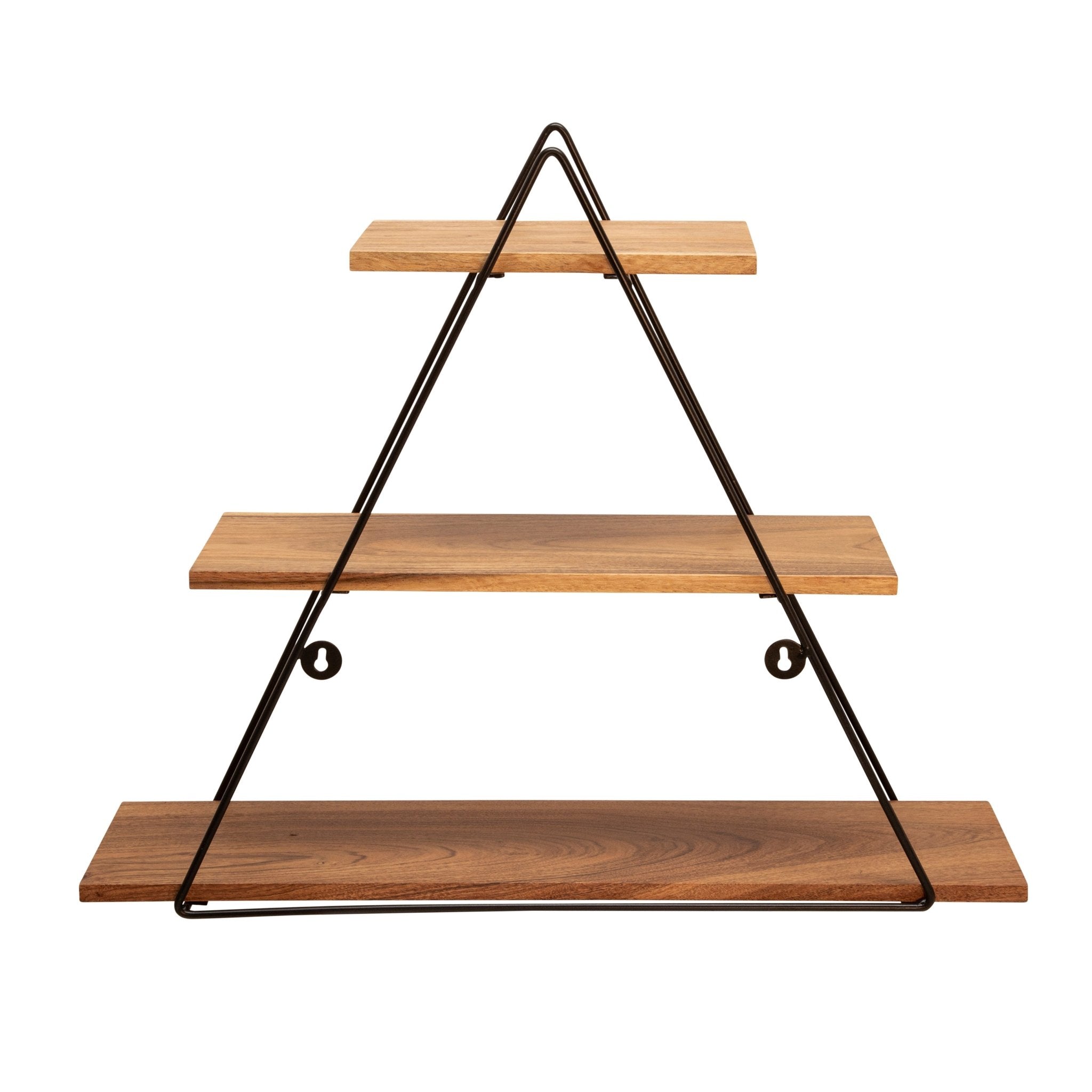 20" Triangle Wall Shelf, Brown | Zigeze