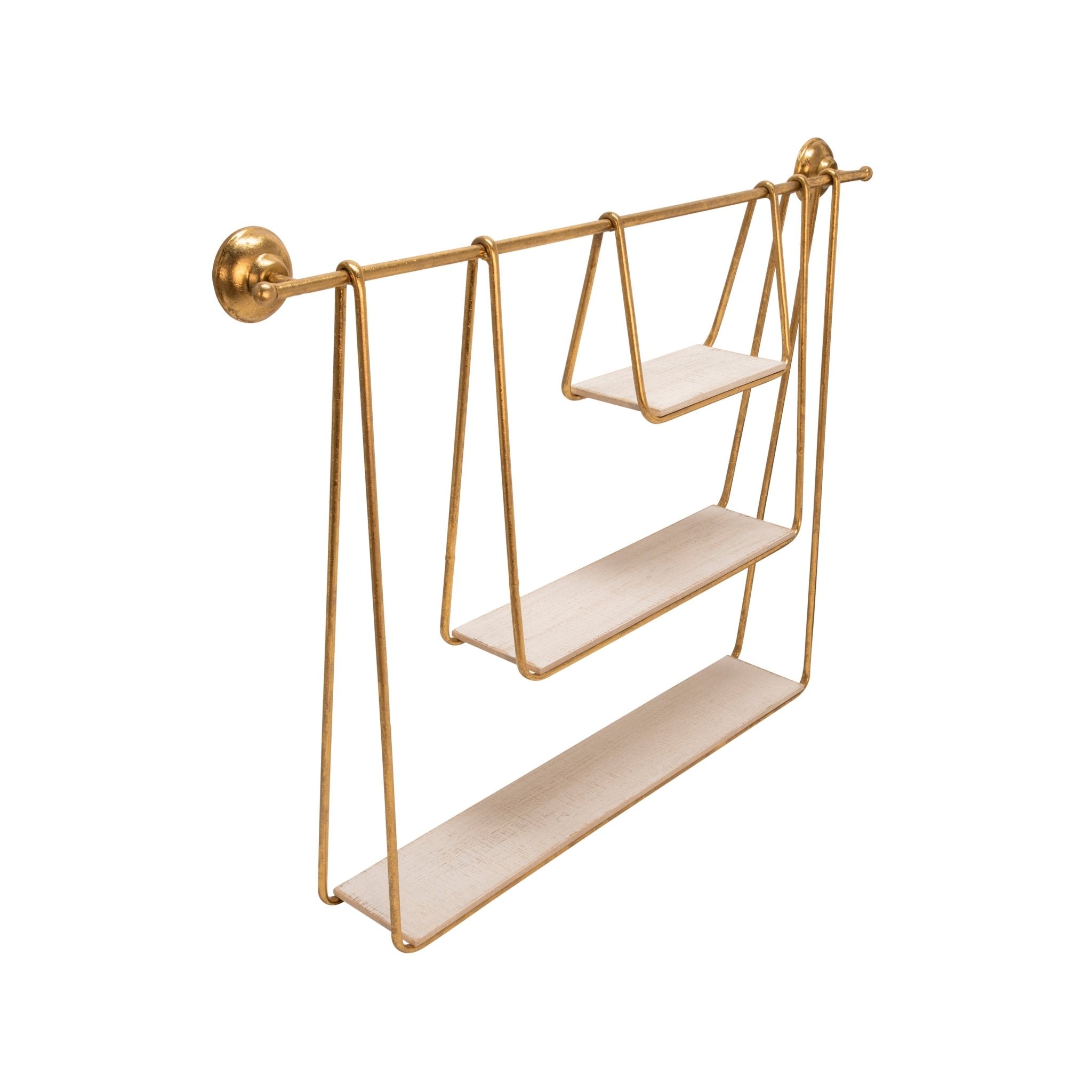 29" 3 - Tier Hanging Wall Shelf, White | Zigeze