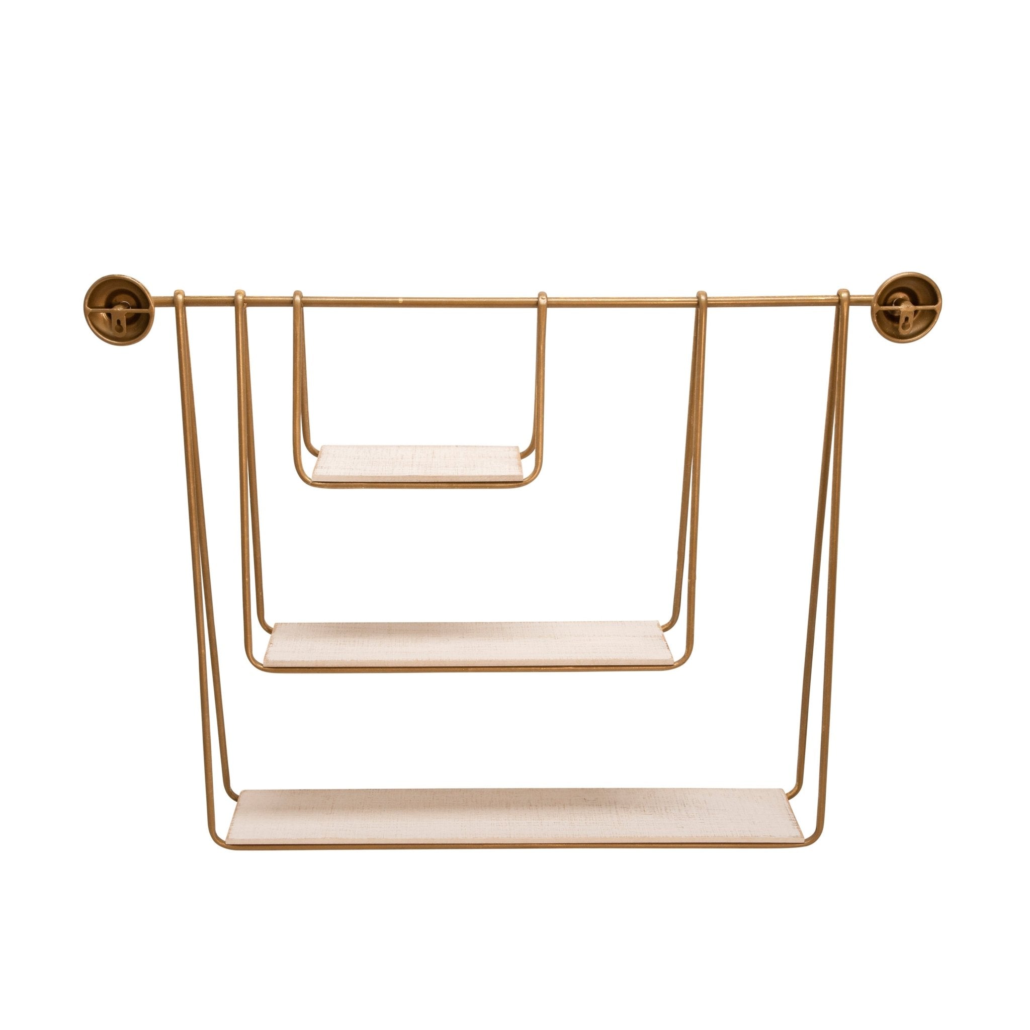 29" 3 - Tier Hanging Wall Shelf, White | Zigeze