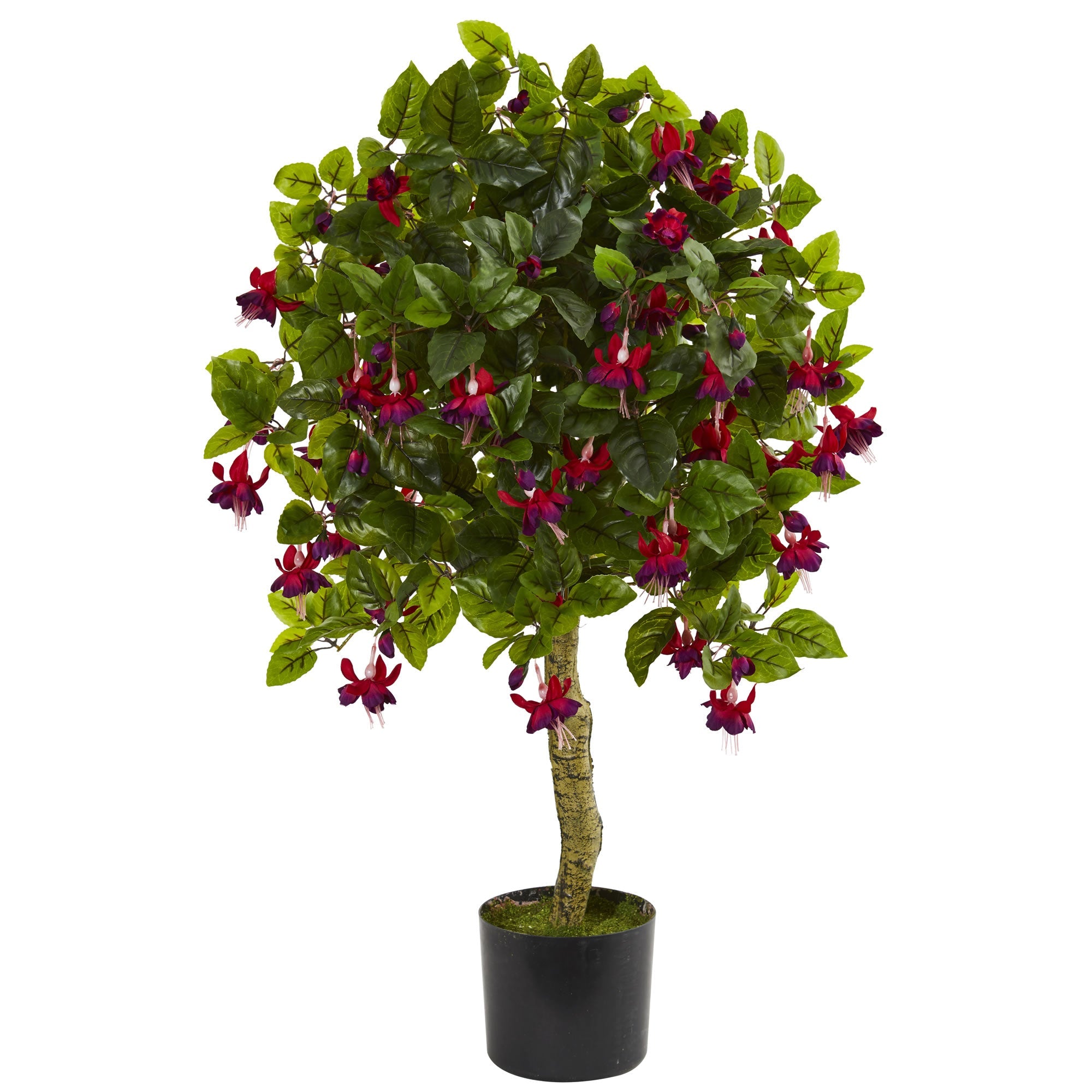 3 - Foot Fuchsia Artificial Tree with Blooms | Zigeze