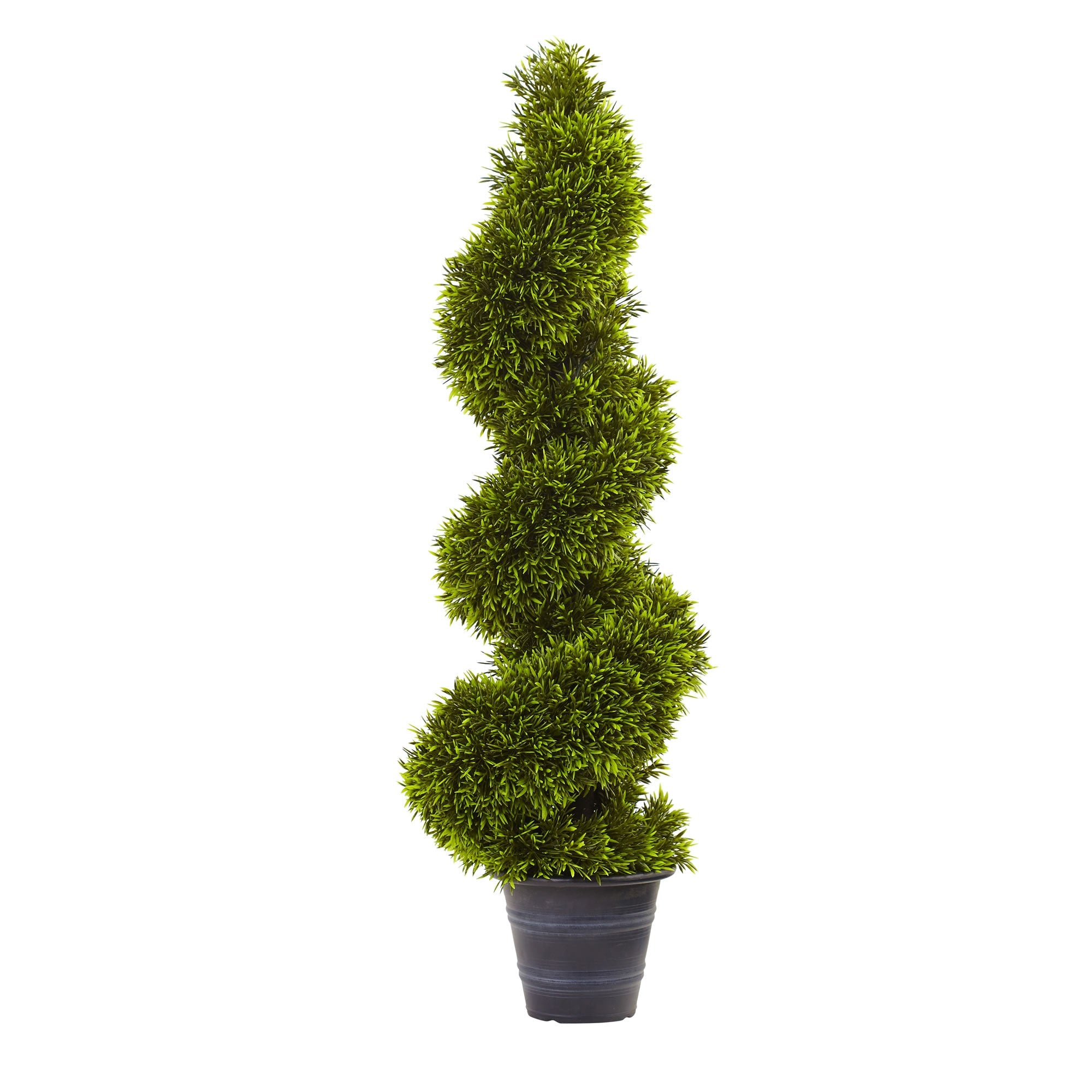 3' Grass Spiral Topiary with Decorative Planter | Zigeze