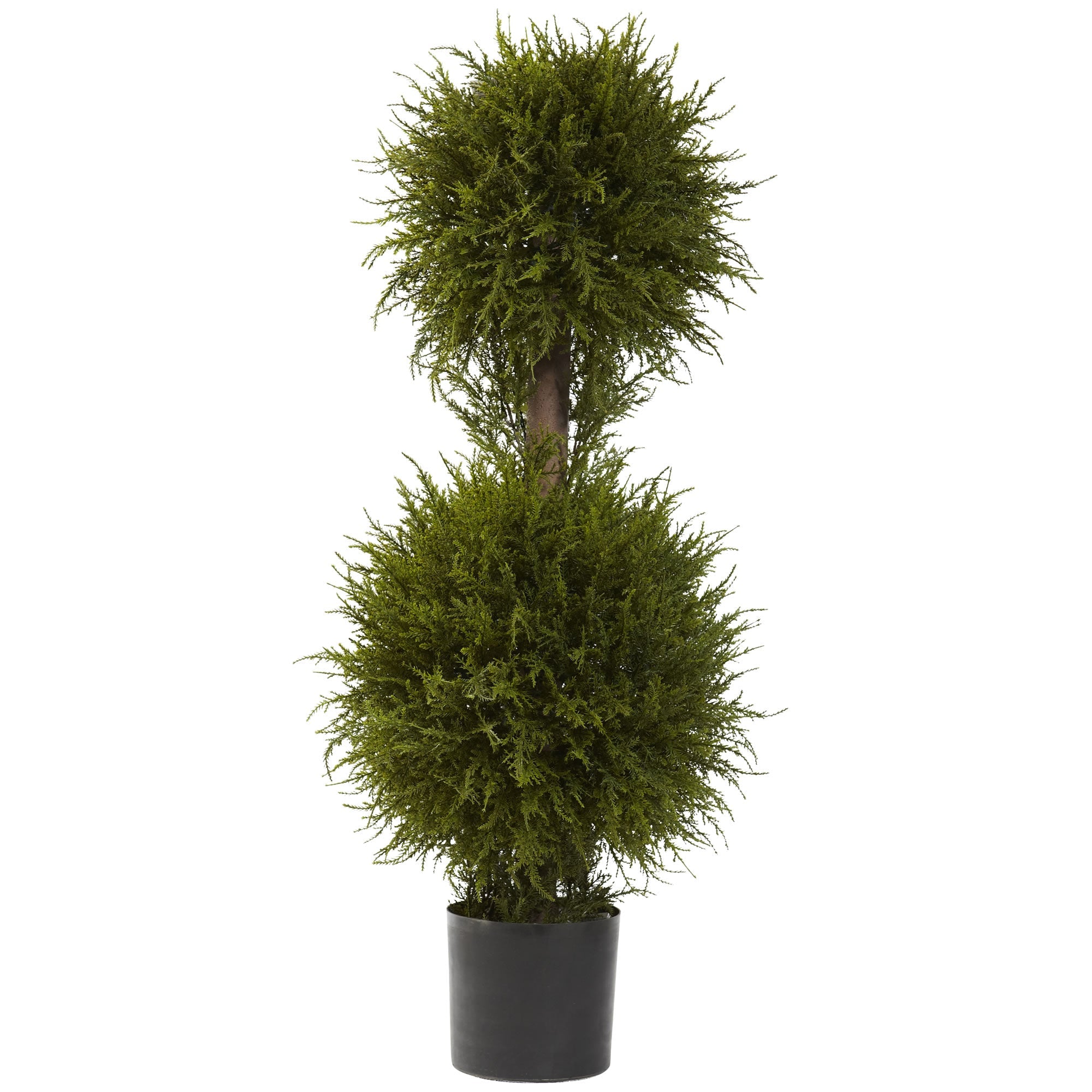 40" Cedar Double Ball Topiary with Lights | Zigeze