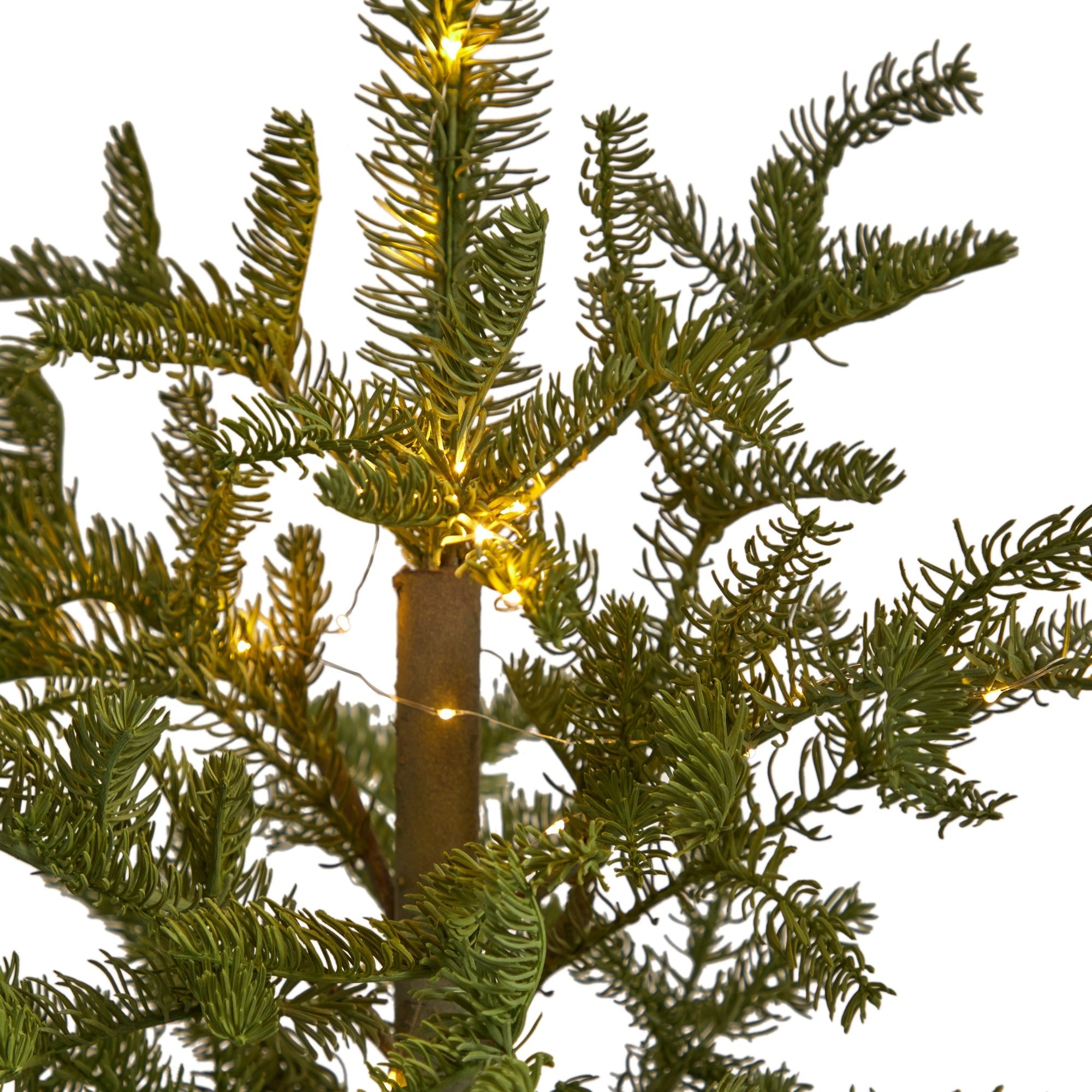 4.5' Pre - Lit Christmas Pine Tree in Decorative Planter | Zigeze