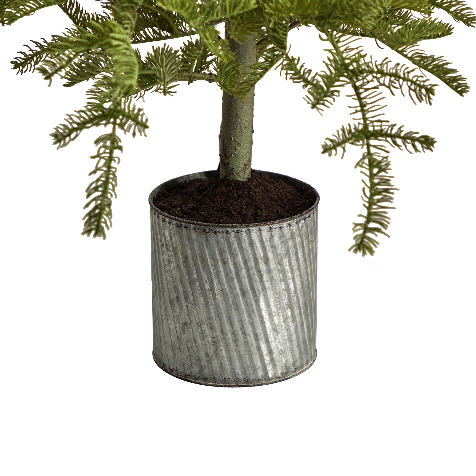 4.5' Pre - Lit Christmas Pine Tree in Decorative Planter | Zigeze