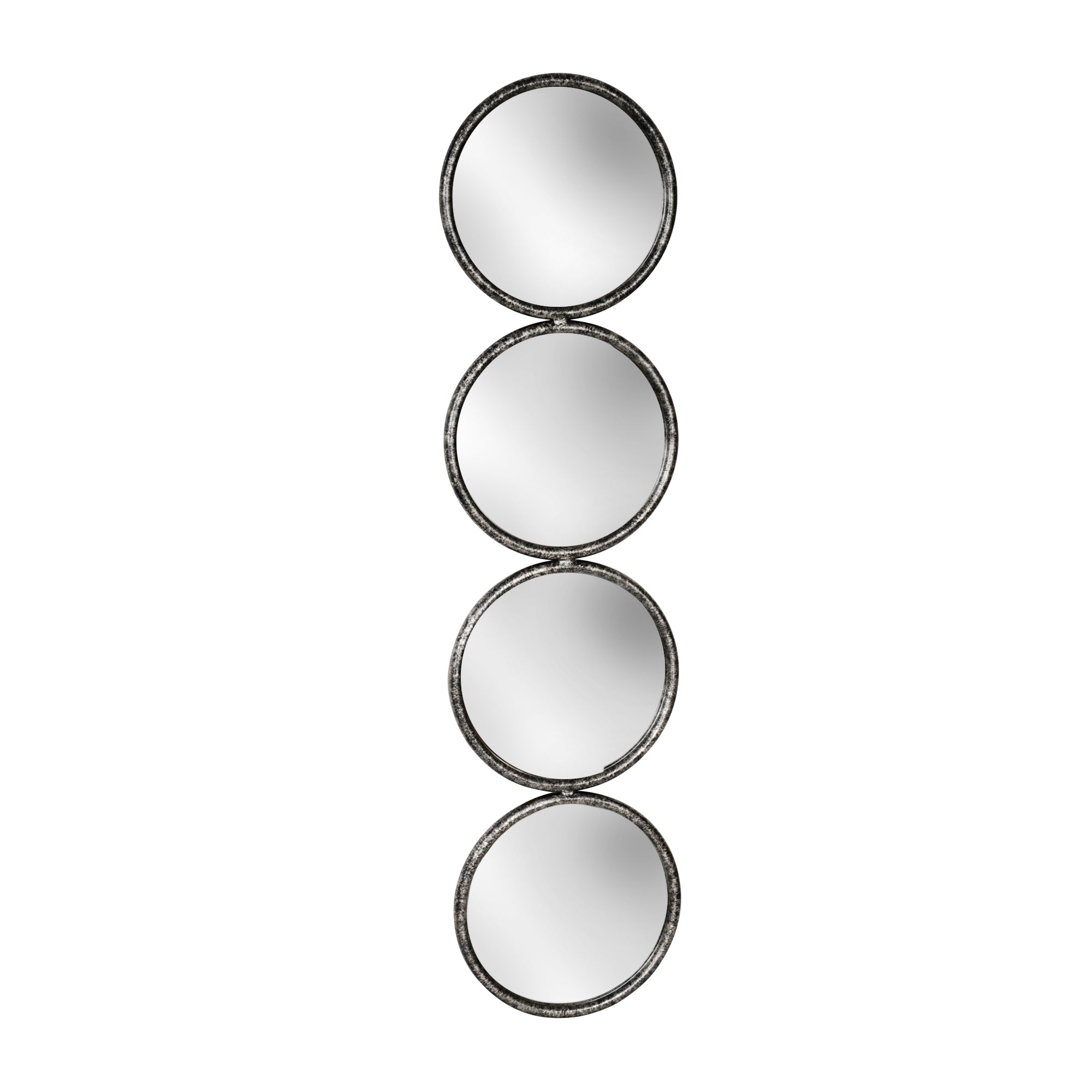 48" 4 - Mirrored Circles, Black | Zigeze