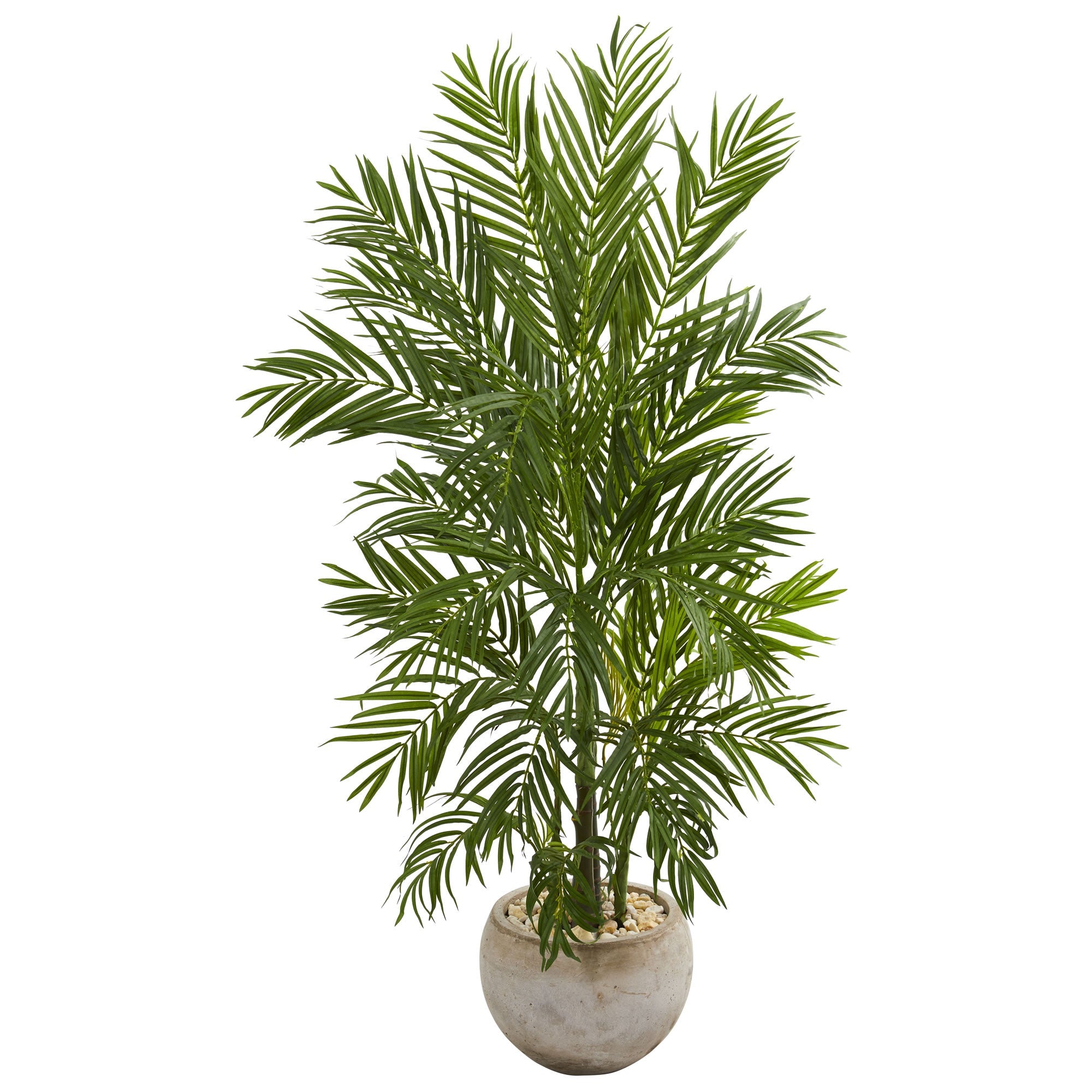 5' Areca Palm Artificial Tree in Bowl Planter | Zigeze