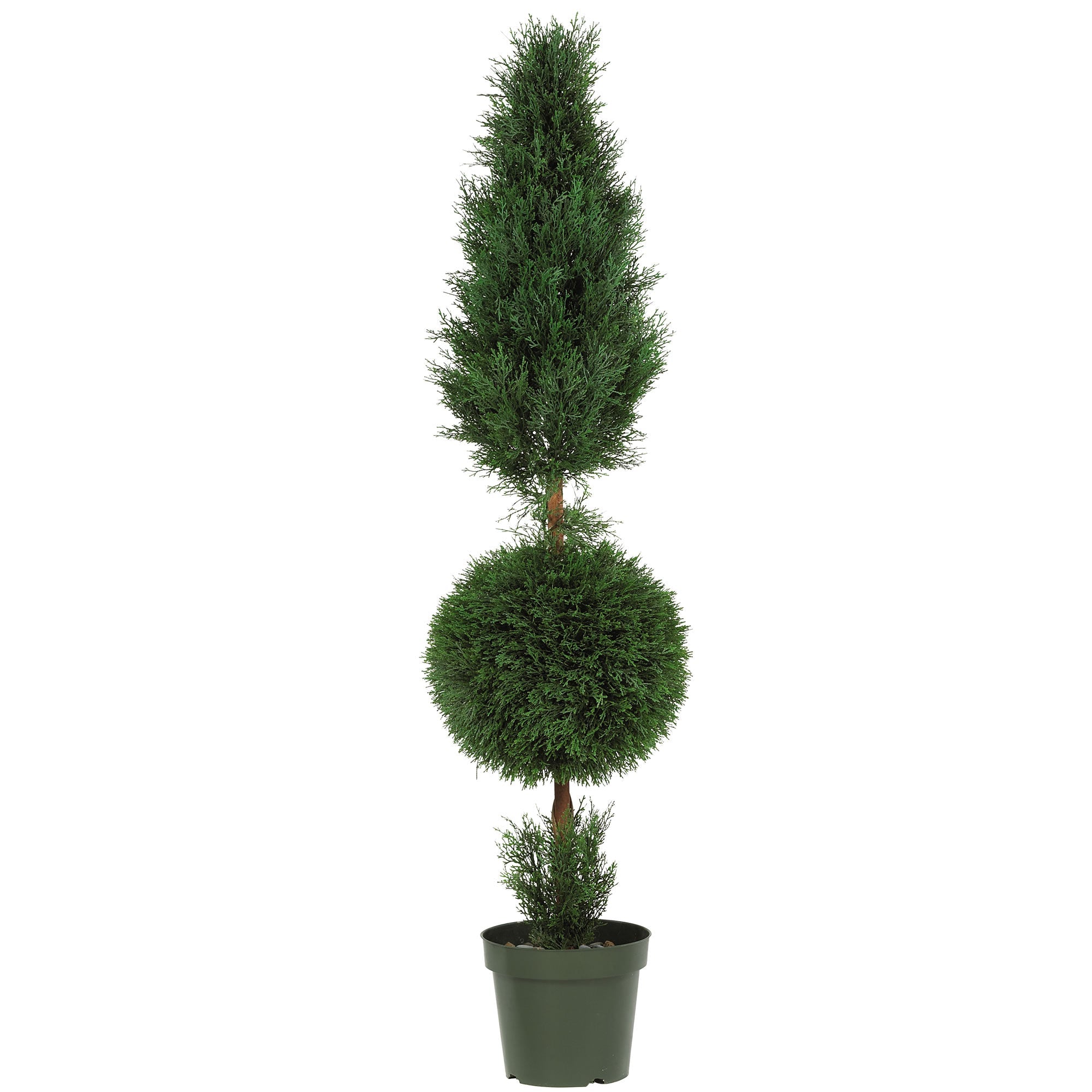 5' Artificial Cypress Ball and Cone Silk Tree | Zigeze