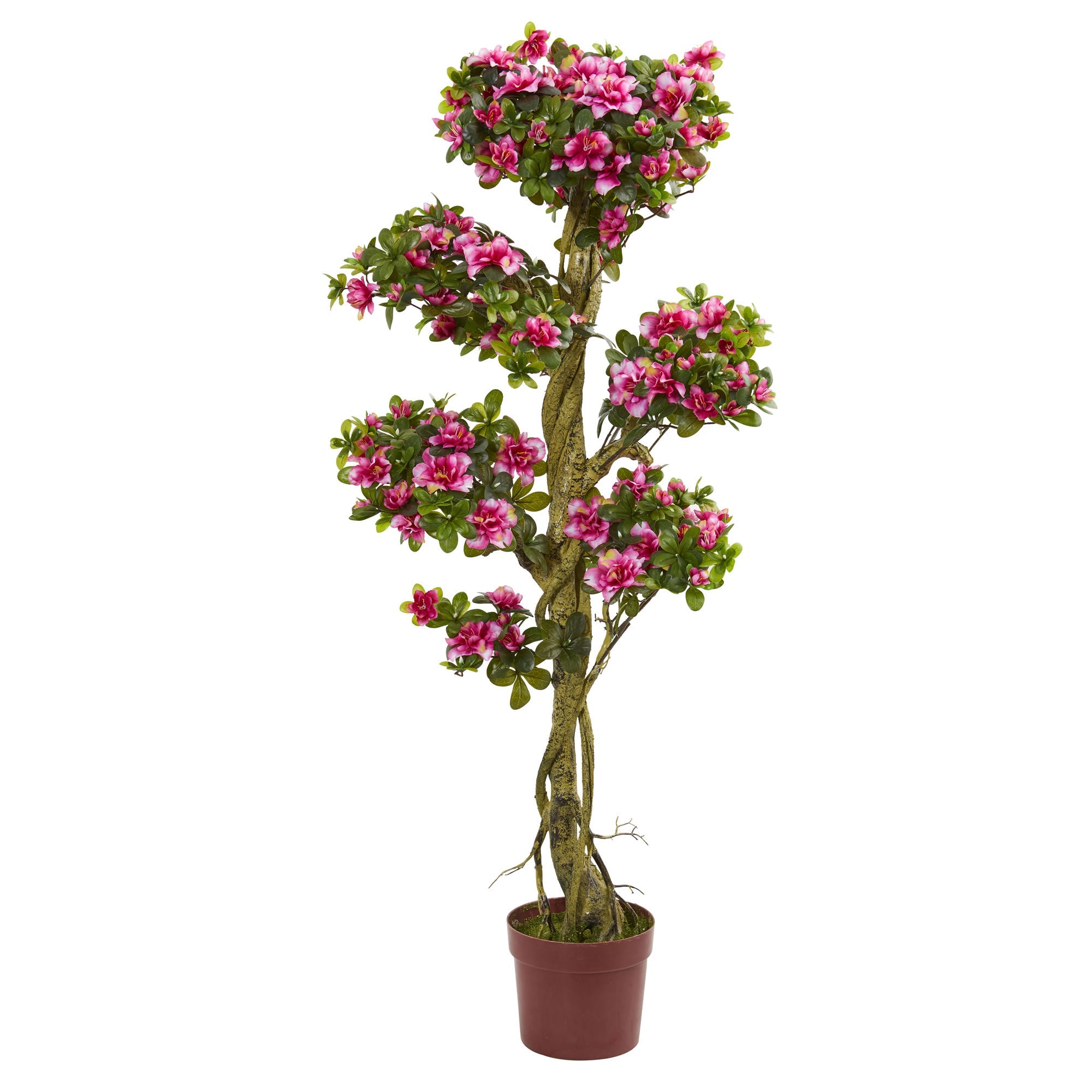 5 - Foot Brilliant Pink Azalea Artificial Tree | Zigeze