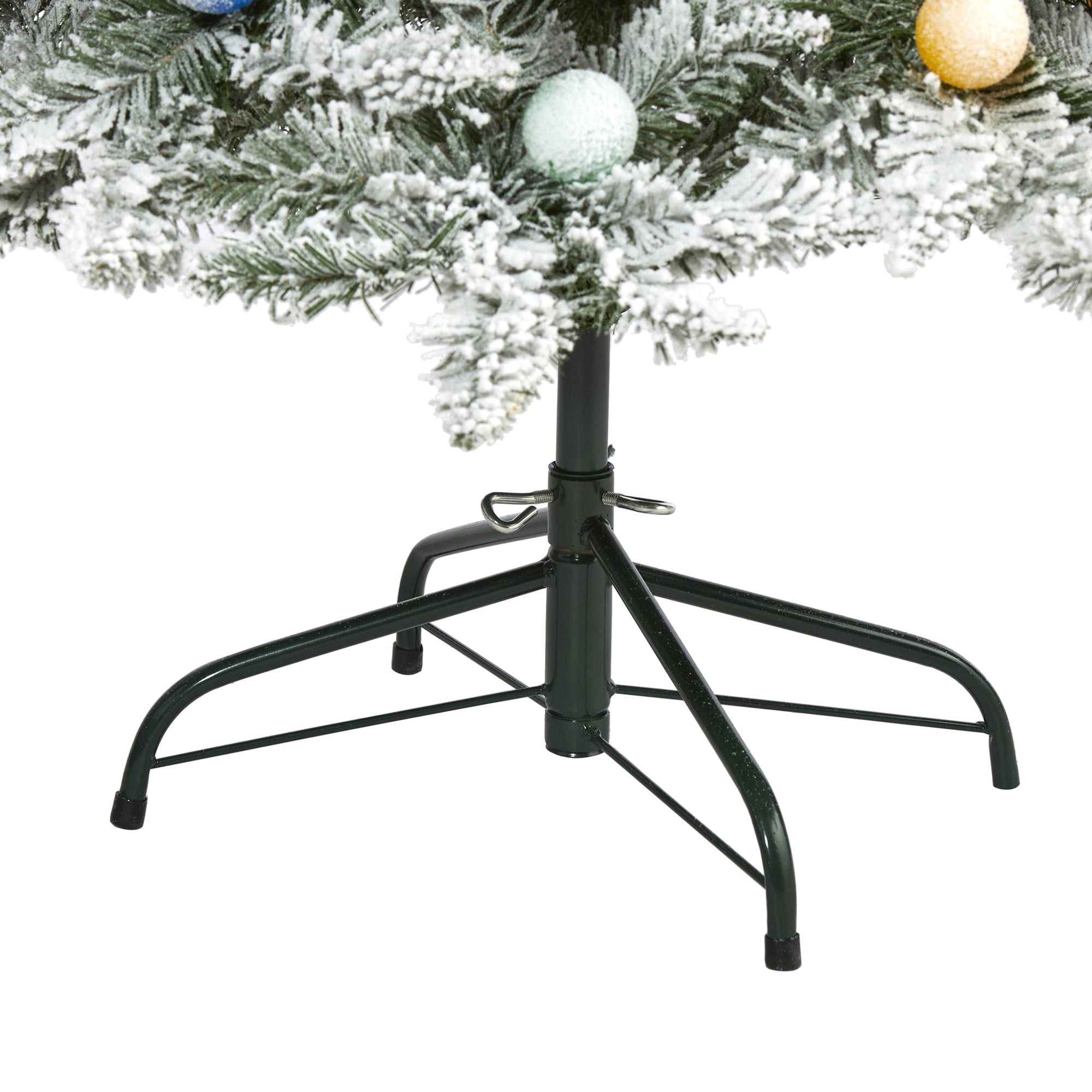 5' Pre - Lit Flocked Mountain Fir Tree | Zigeze