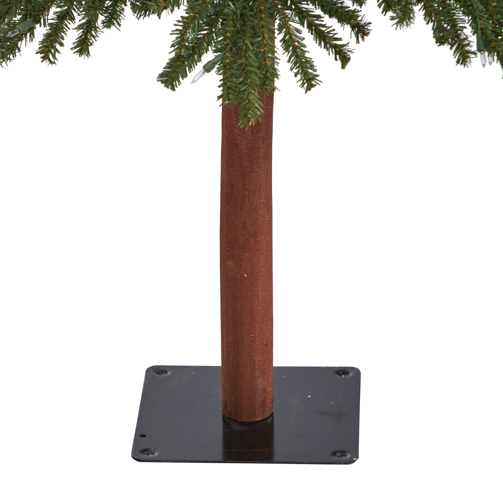 6' Grand Alpine Tree with 300 Clear Lights on Natural Trunk | Zigeze