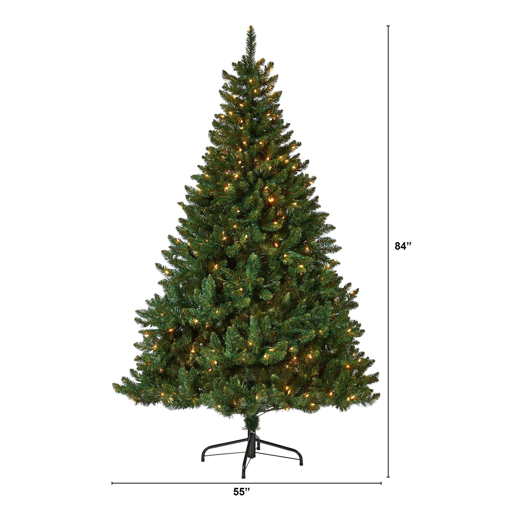 7' Northern Rocky Spruce Tree with 400 Clear Lights | Zigeze