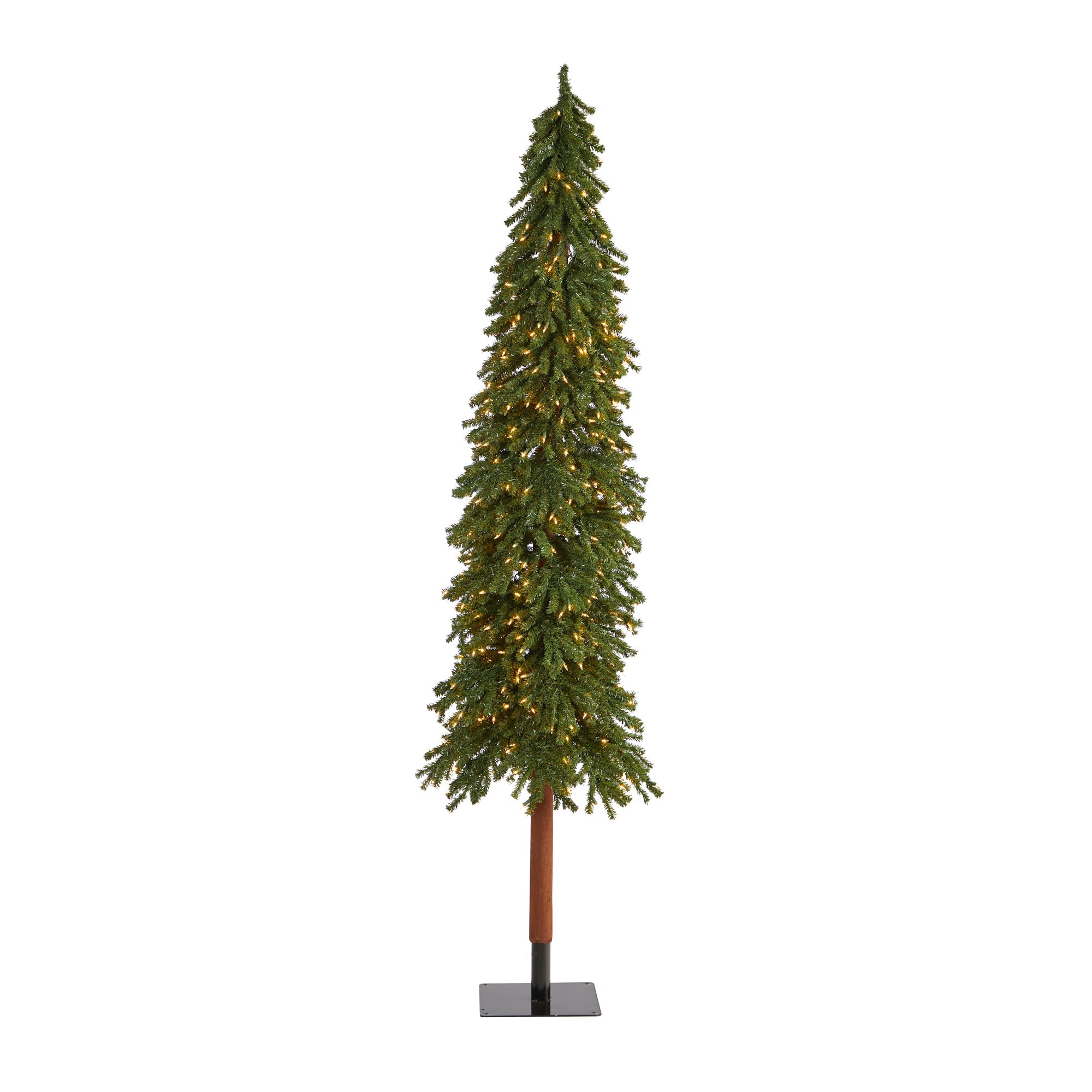 8' Grand Alpine Tree with 500 Clear Lights, Natural Trunk | Zigeze