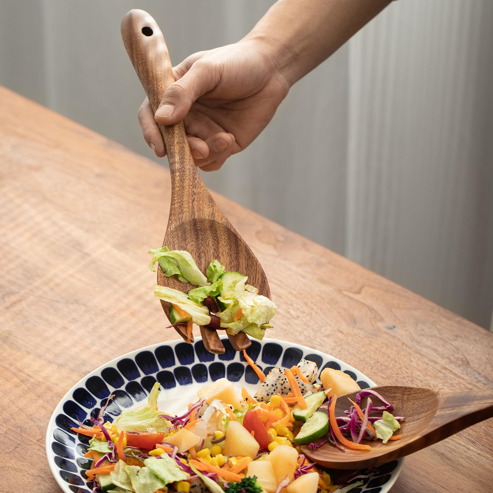 Acacia 12 - inch Wooden Salad Servers | Zigeze