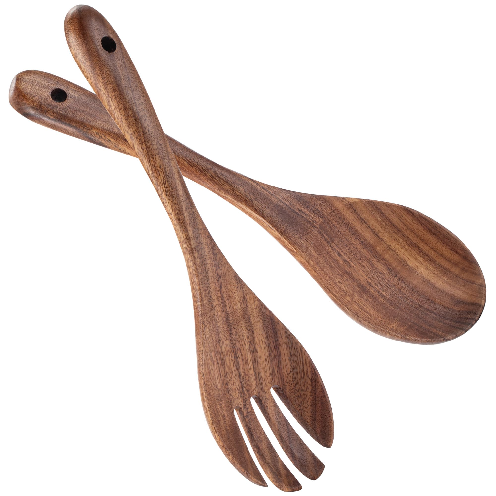 Acacia 12 - inch Wooden Salad Servers | Zigeze