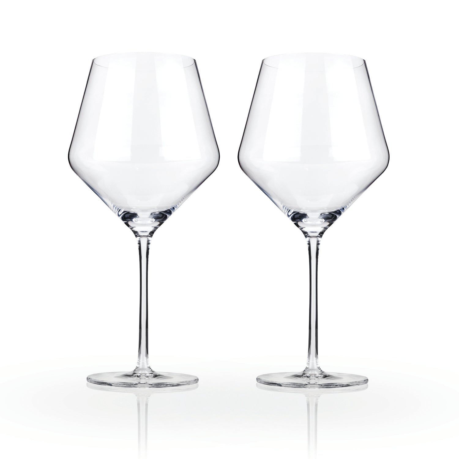 Angled Crystal Burgundy Glasses | Zigeze