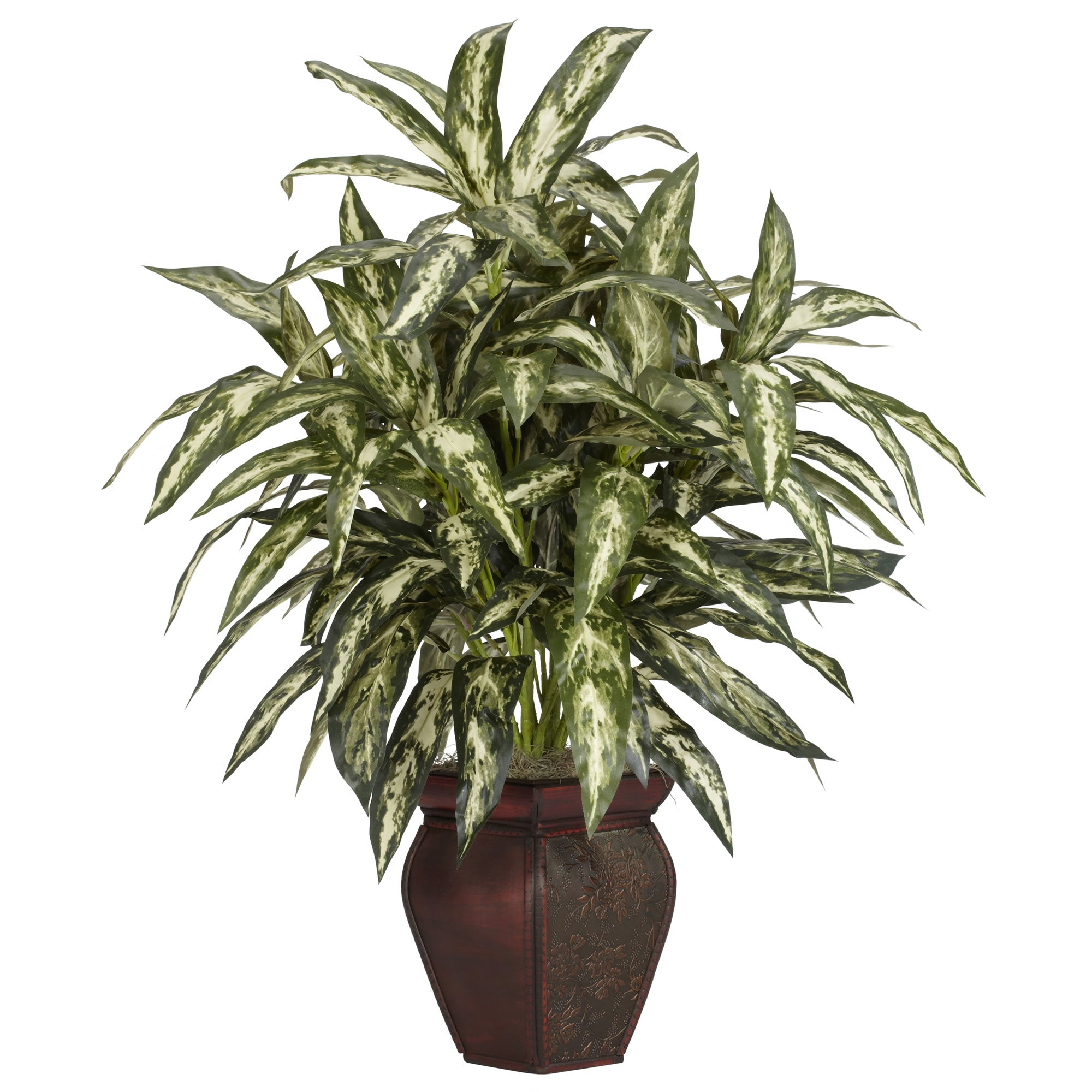 Artificial Aglonema Plant with Decorative Vase | Zigeze