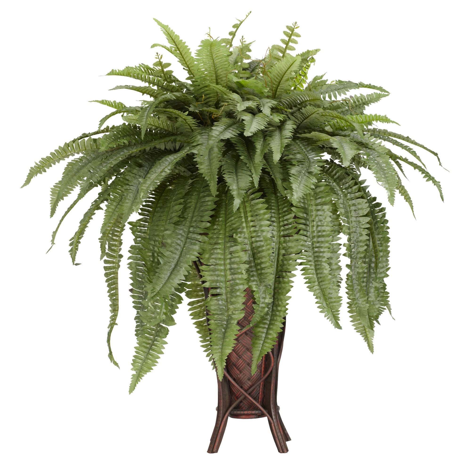 Artificial Boston Fern Silk Plant with Stand | Zigeze