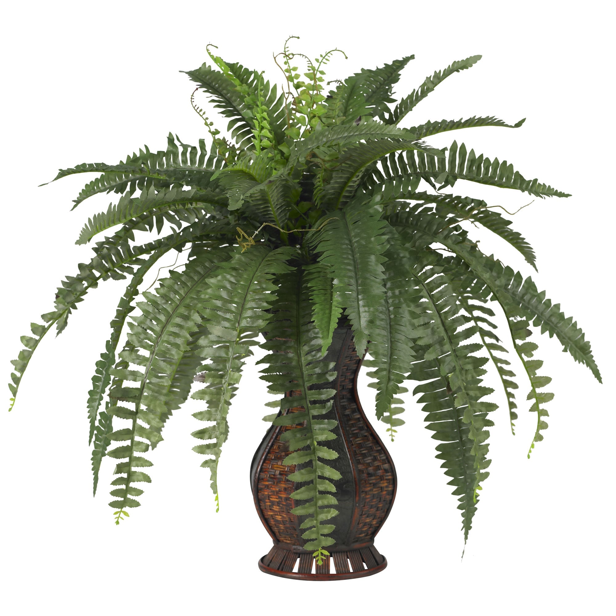 Artificial Boston Fern Silk Plant with Urn | Zigeze