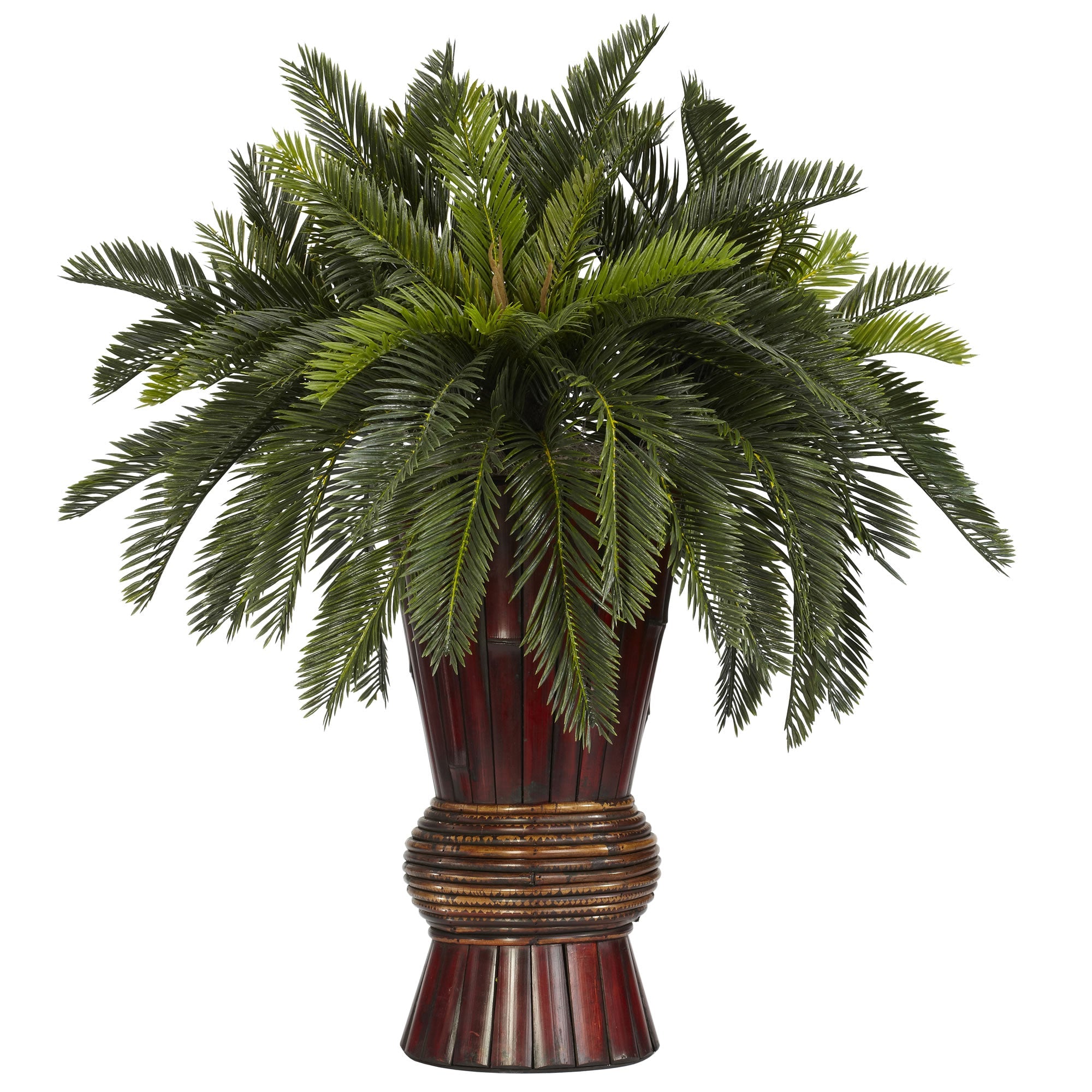 Artificial Cycas Plant with a Bamboo Vase | Zigeze
