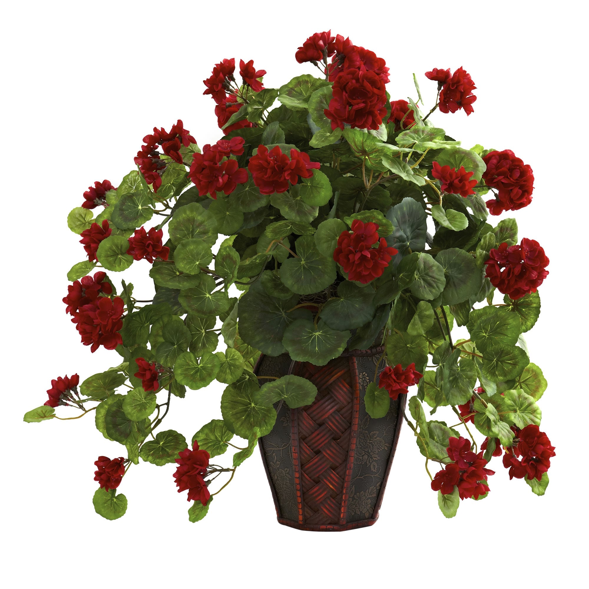 Artificial Geranium with Decorative Planter | Zigeze