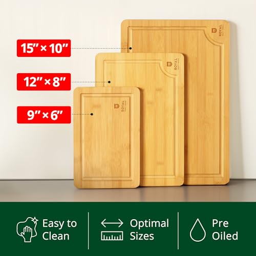 Bamboo Cutting Boards, Set of 3 | Zigeze