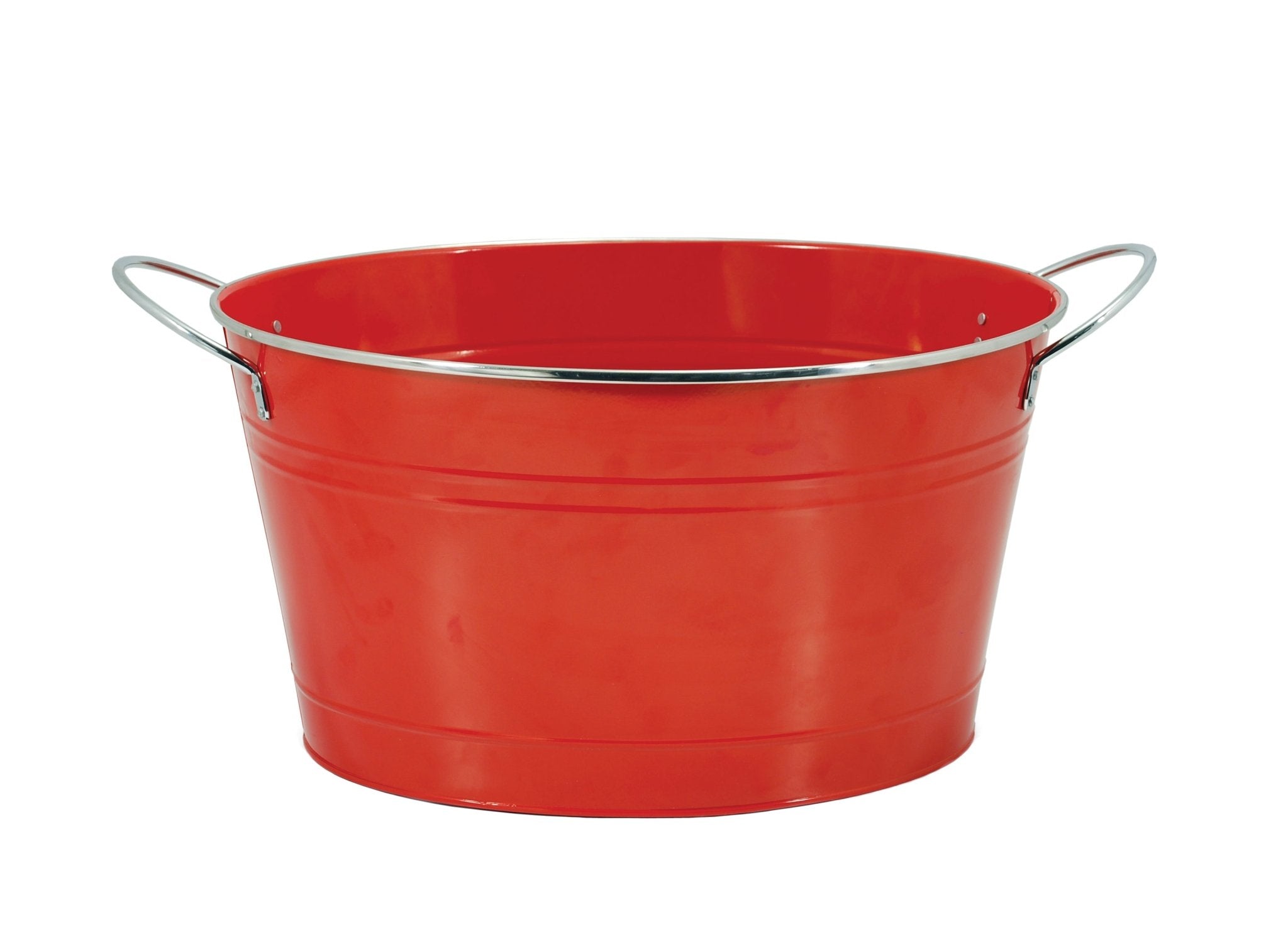 Big Red Galvanized Metal Indoor and Outdoor Tub | Zigeze