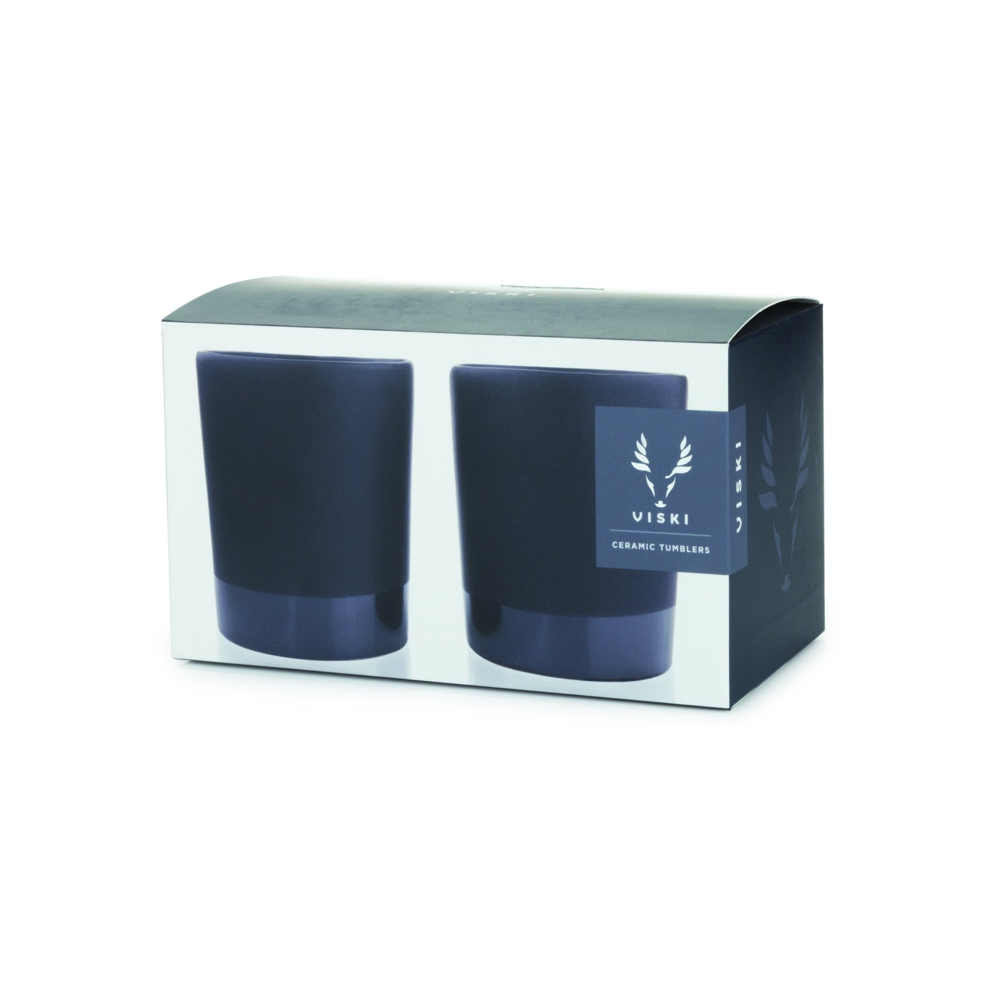 Black Stoneware Tumblers, Set of 2 | Zigeze