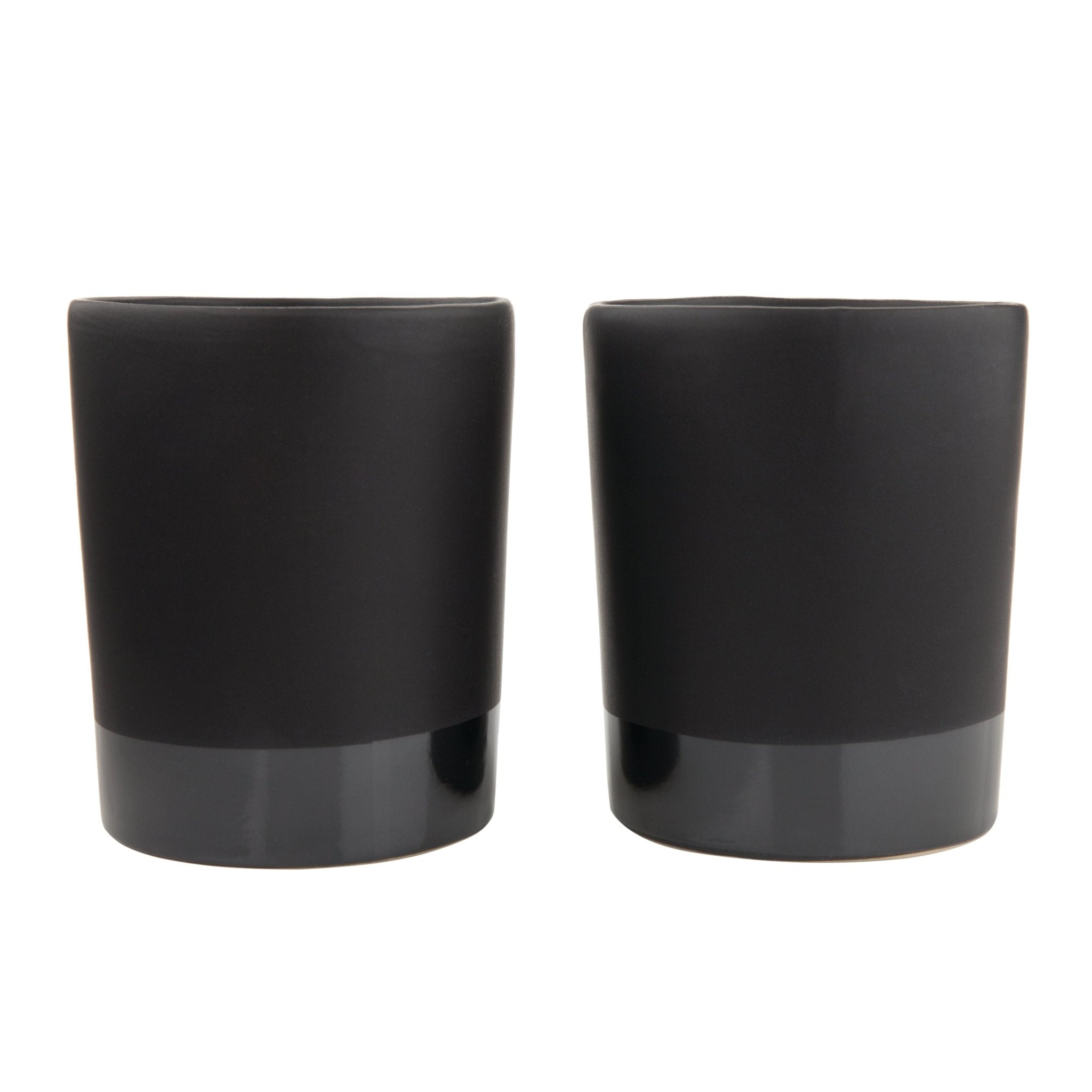 Black Stoneware Tumblers, Set of 2 | Zigeze