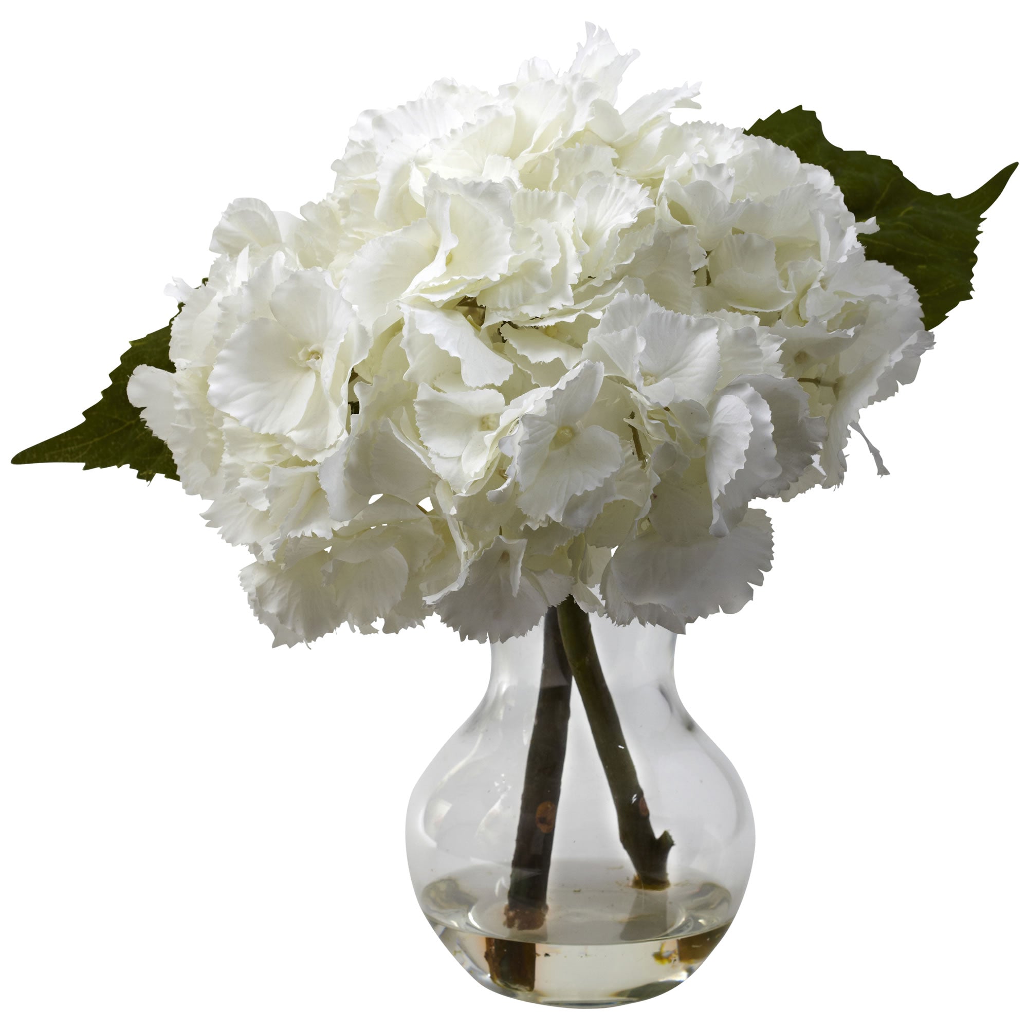 Blooming Hydrangea Silk Arrangement in Vase | Zigeze