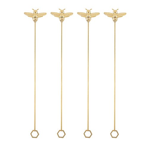 Bumble Bee Stir Sticks, Set of 4 | Zigeze