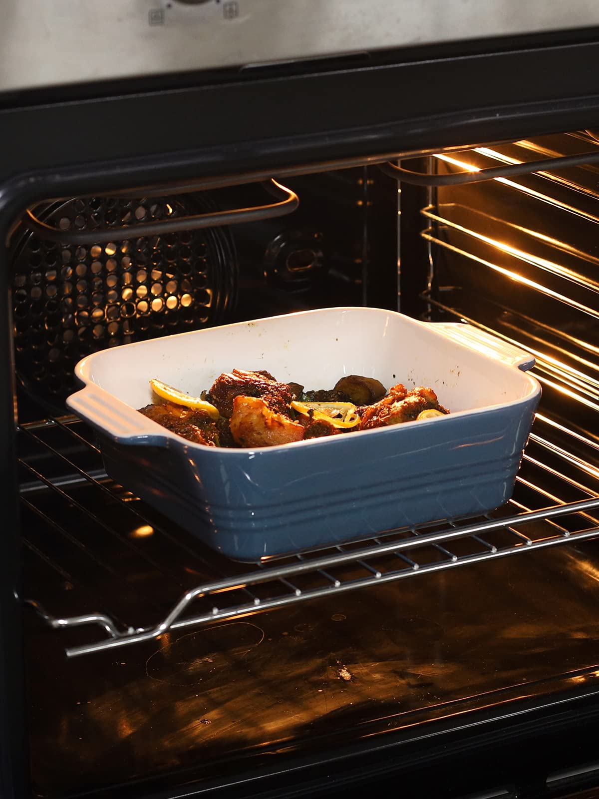 Ceramic 8 x 8 Square Casserole Baking Dish, Blue | Zigeze