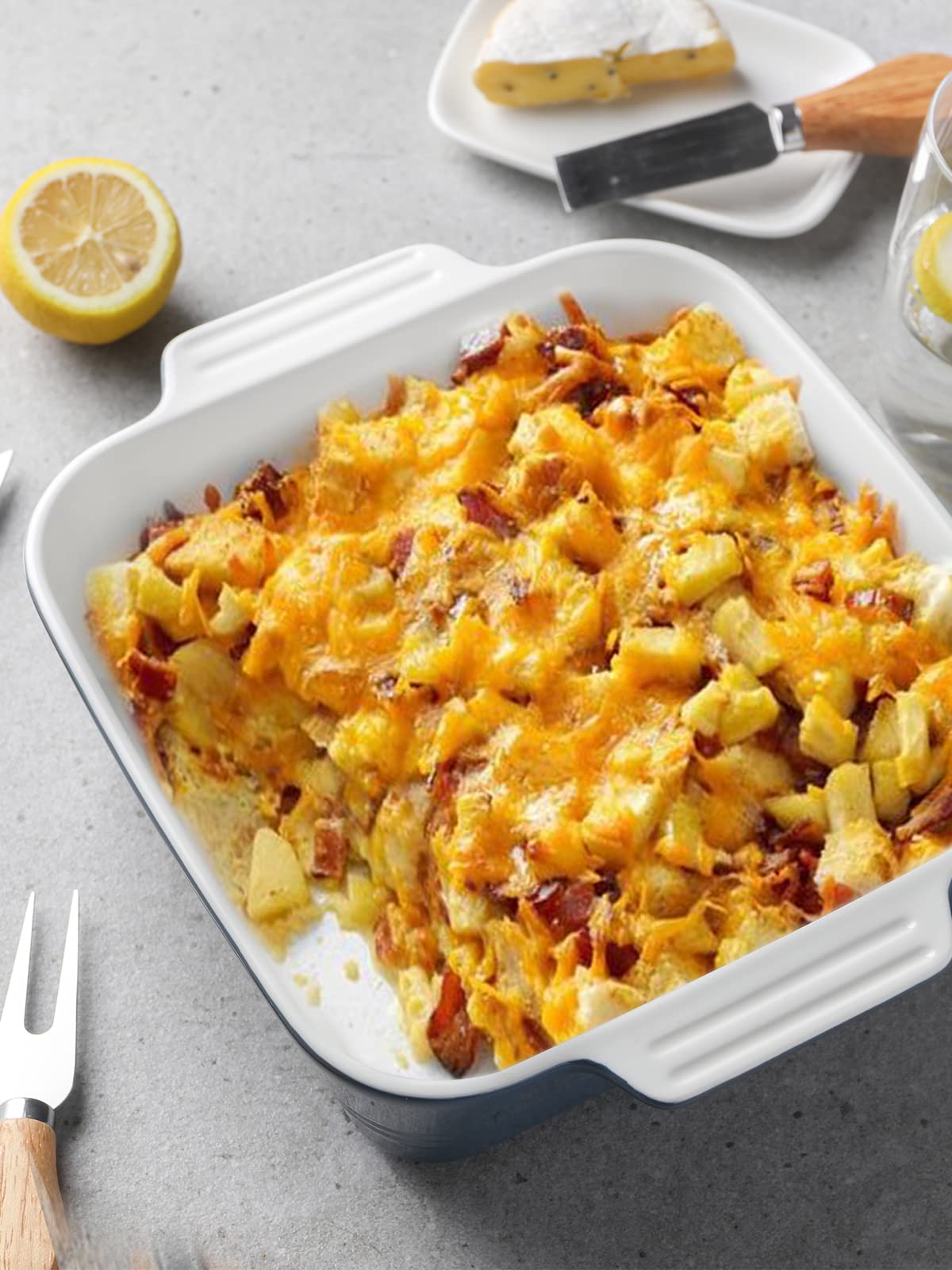 Ceramic 8 x 8 Square Casserole Baking Dish, Blue | Zigeze