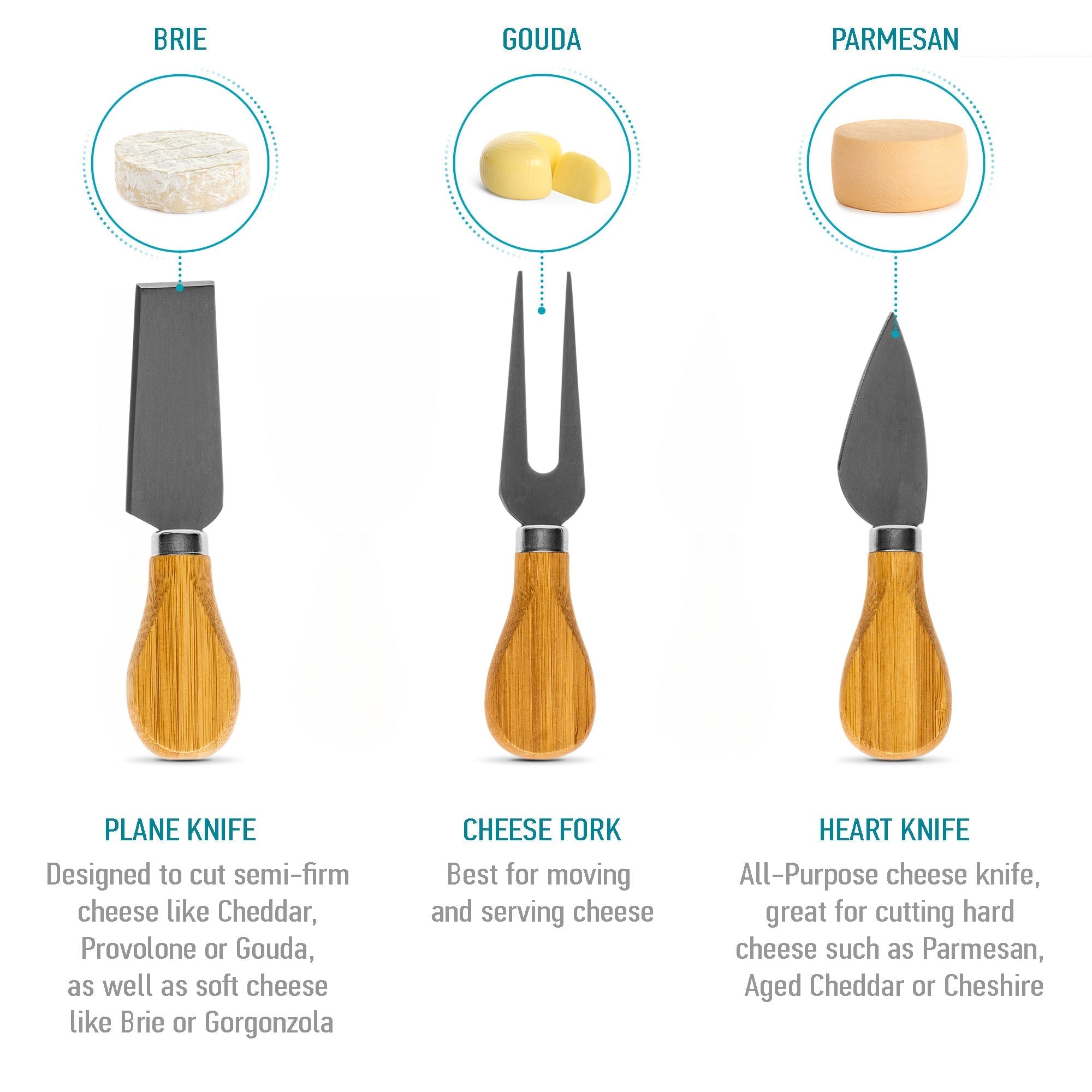 Charcuterie Cheese Board and Knife Set | Zigeze