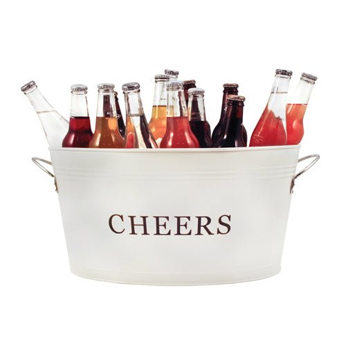 Cheers Galvanized Metal Indoor and Outdoor Tub | Zigeze
