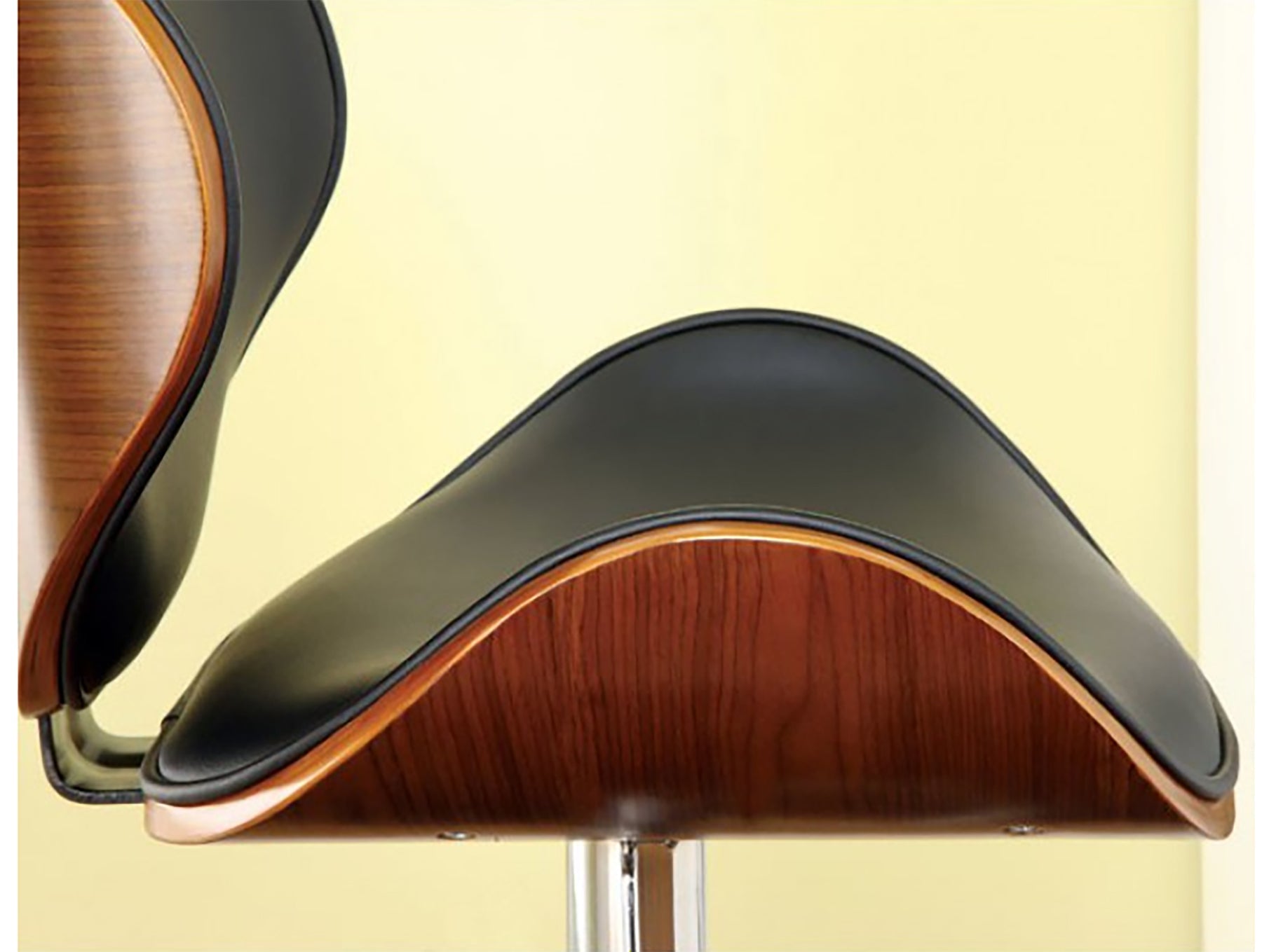 Contemporary Dark Oak Swivel Bar Height Stool | Zigeze