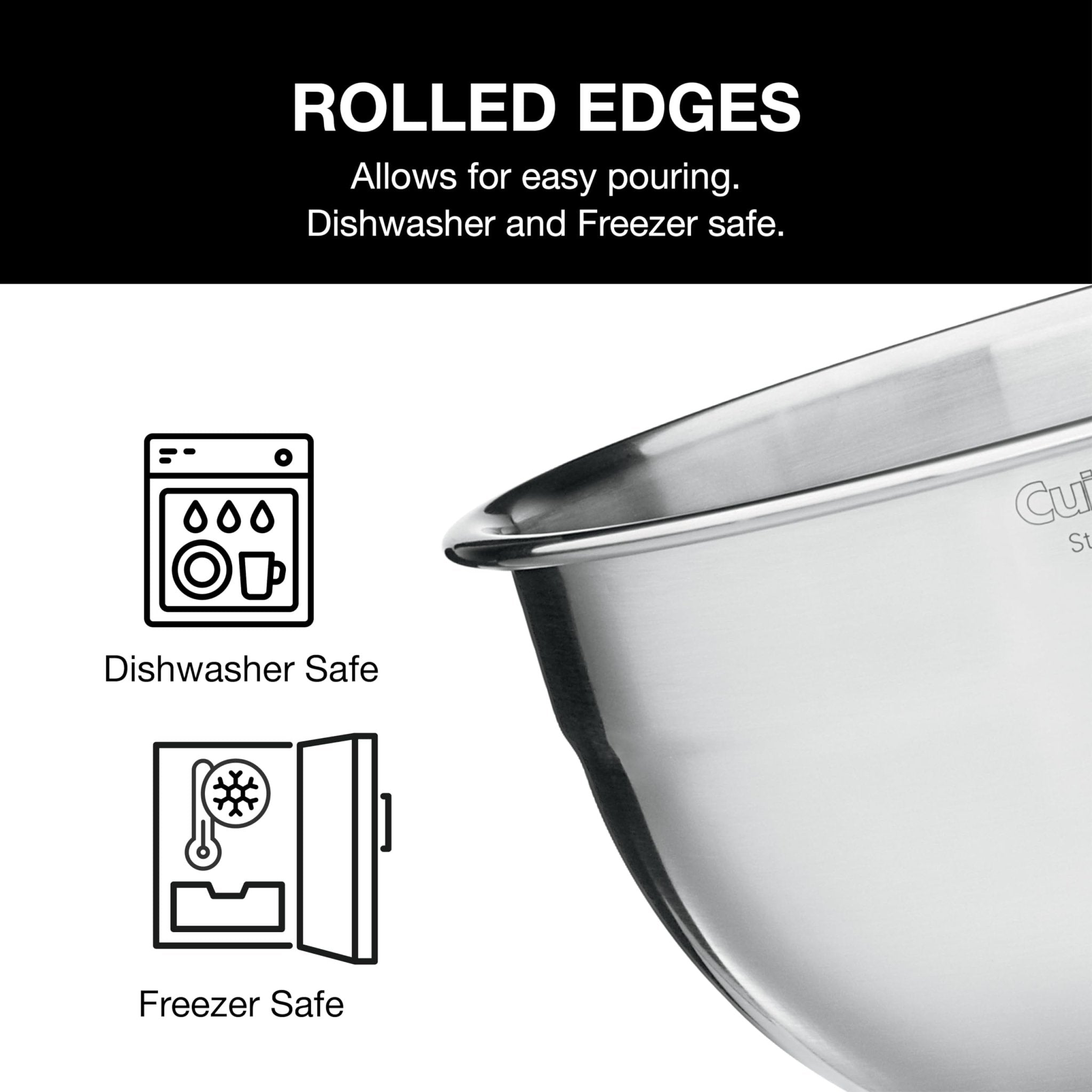 Cuisinart Stainless Steel Mixing Bowls, 3 - Piece Set | Zigeze