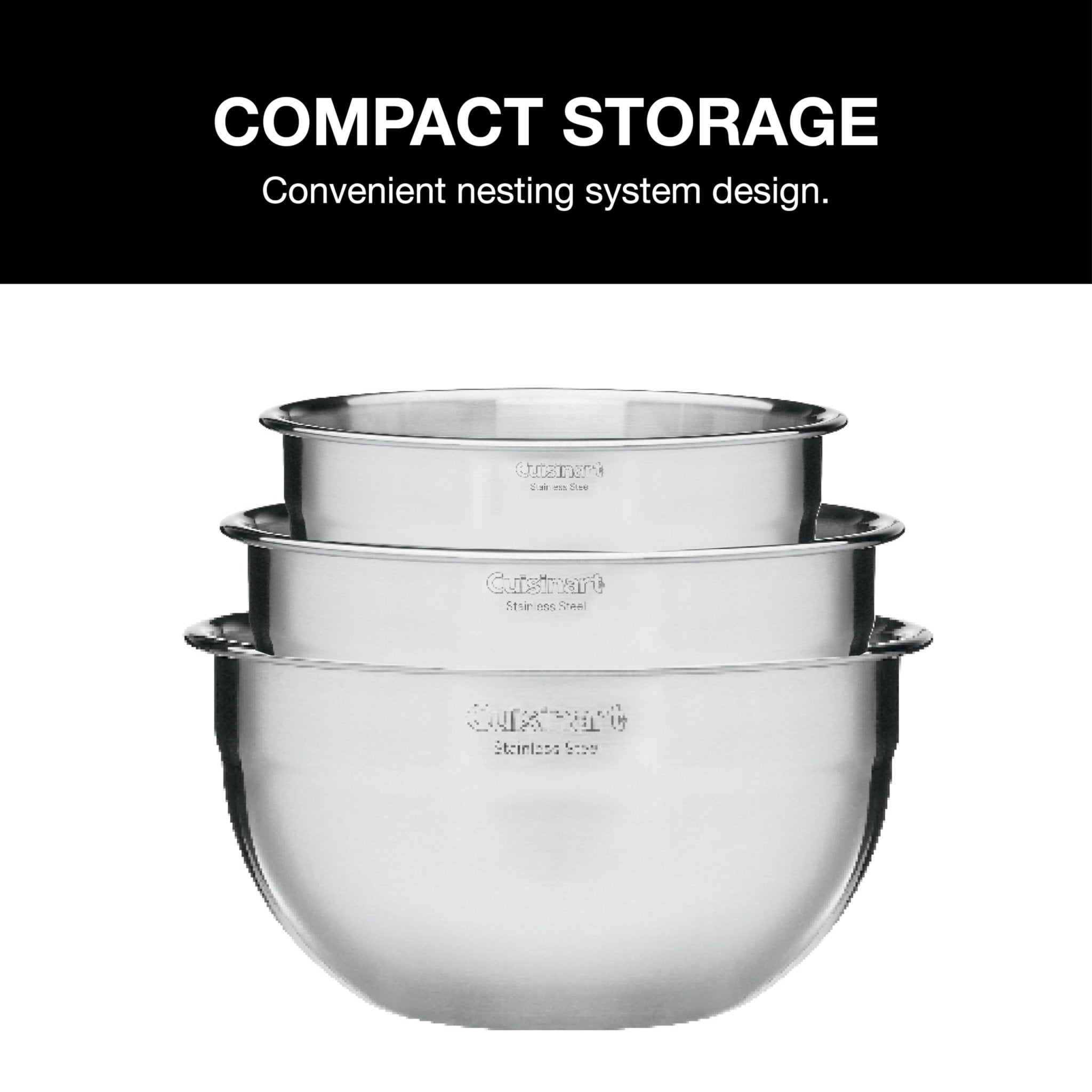 Cuisinart Stainless Steel Mixing Bowls, 3 - Piece Set | Zigeze