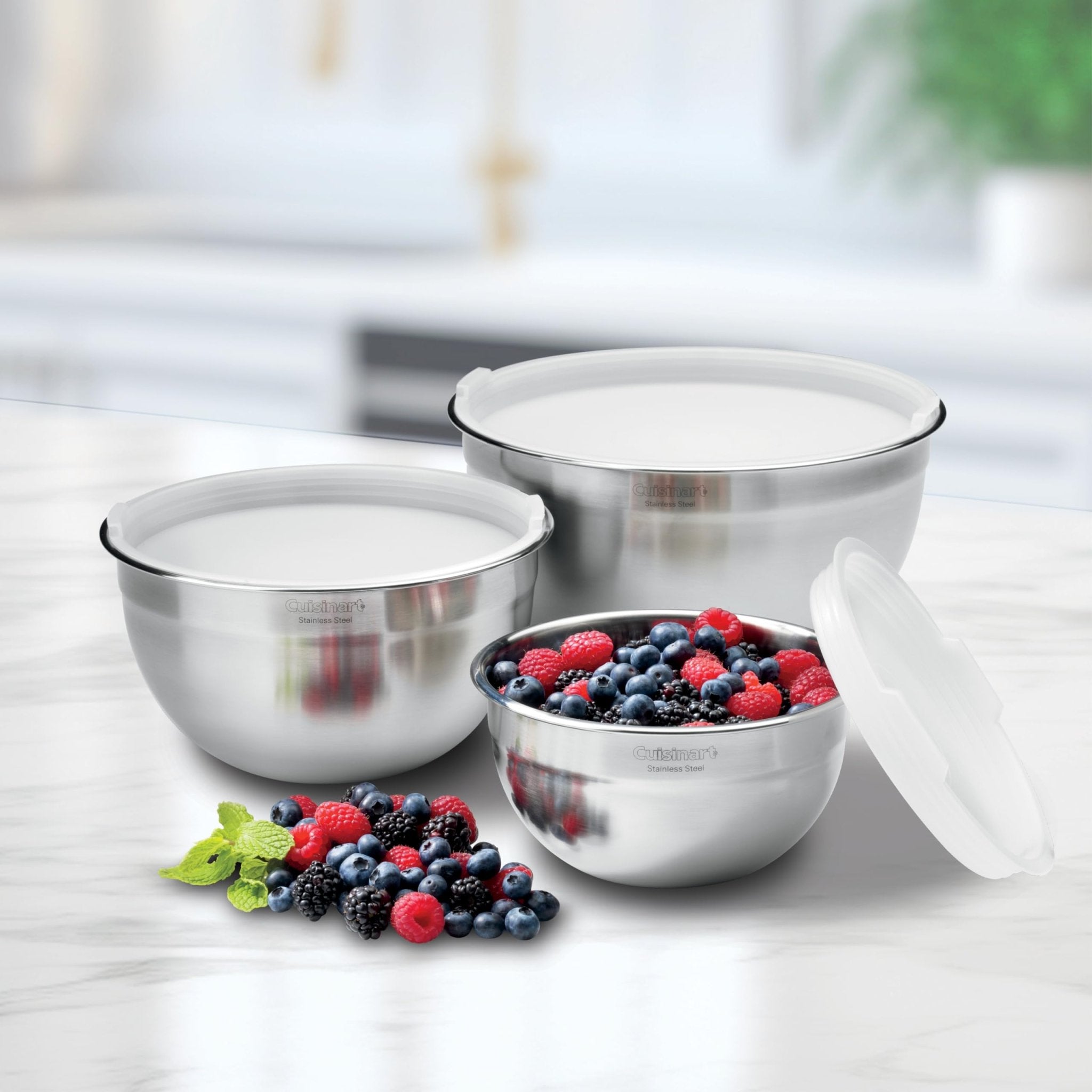 Cuisinart Stainless Steel Mixing Bowls, 3 - Piece Set | Zigeze