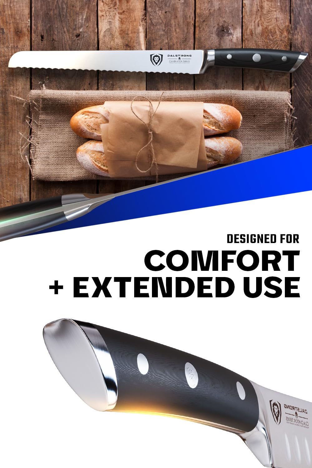 Dalstrong 10" Serrated Bread Knife | Zigeze