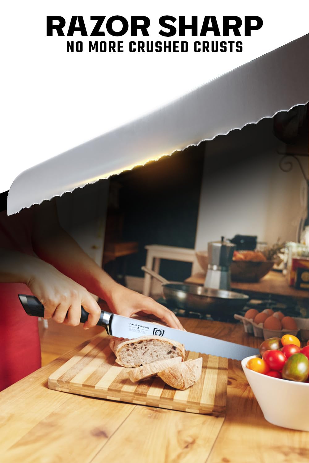 Dalstrong 10" Serrated Bread Knife | Zigeze