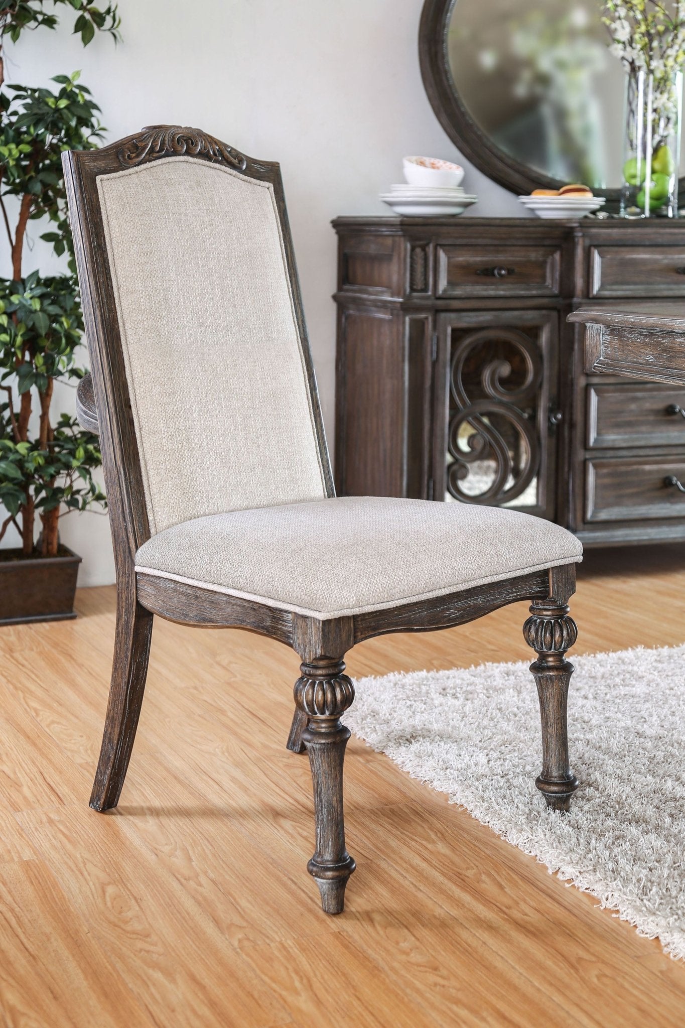 Dana Rustic Style Side Chair (Set of 2) | Zigeze