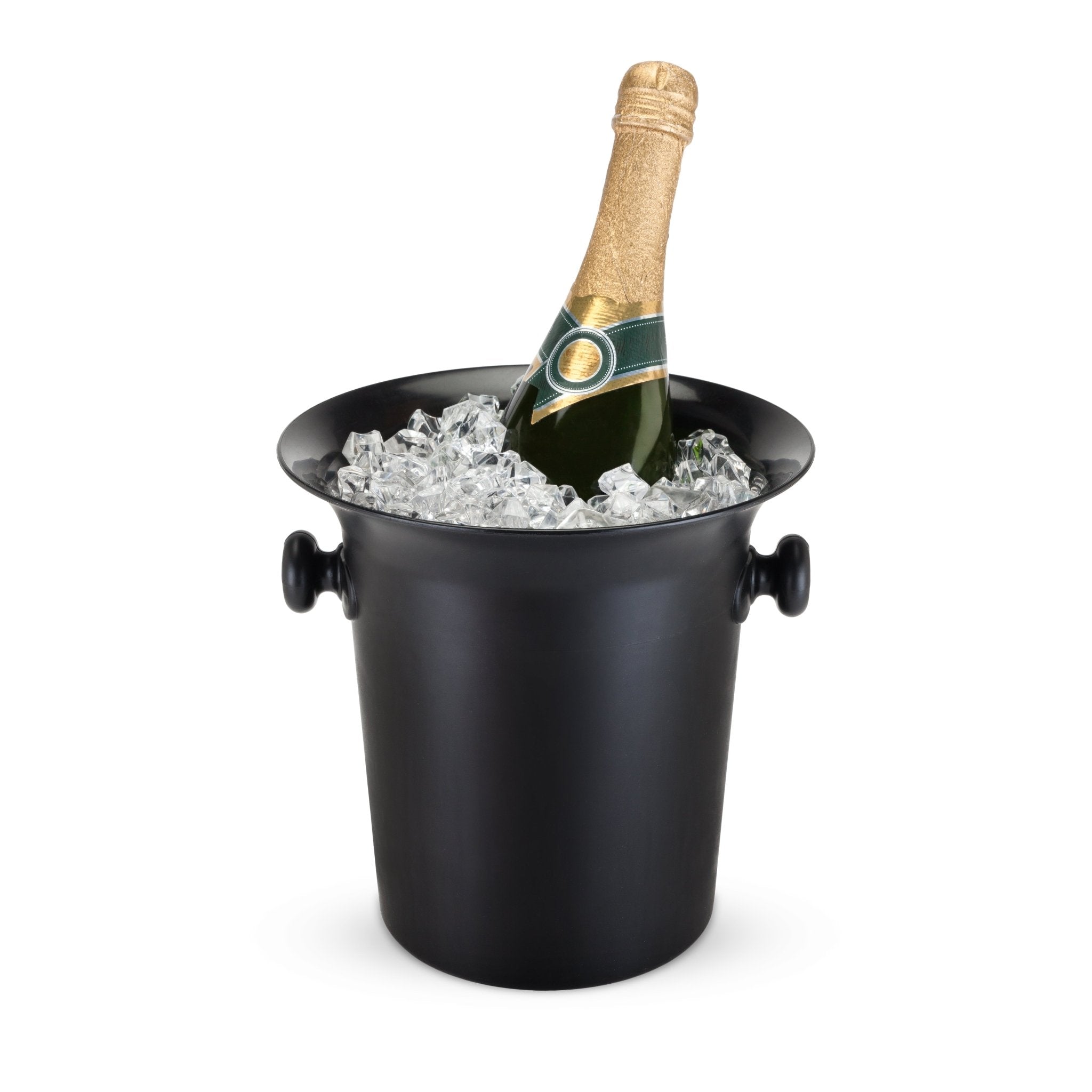 Durable Plastic Ice Bucket in Black | Zigeze