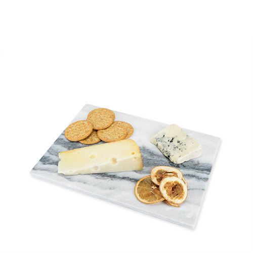Elegance: Rectangular Marble Cheese Board in Gray | Zigeze