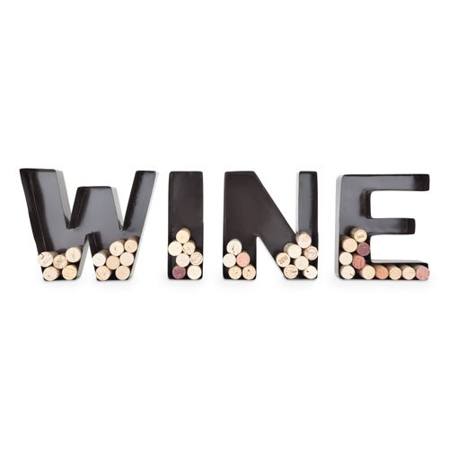 Four - Letter Wine Cork Holder, Metal | Zigeze