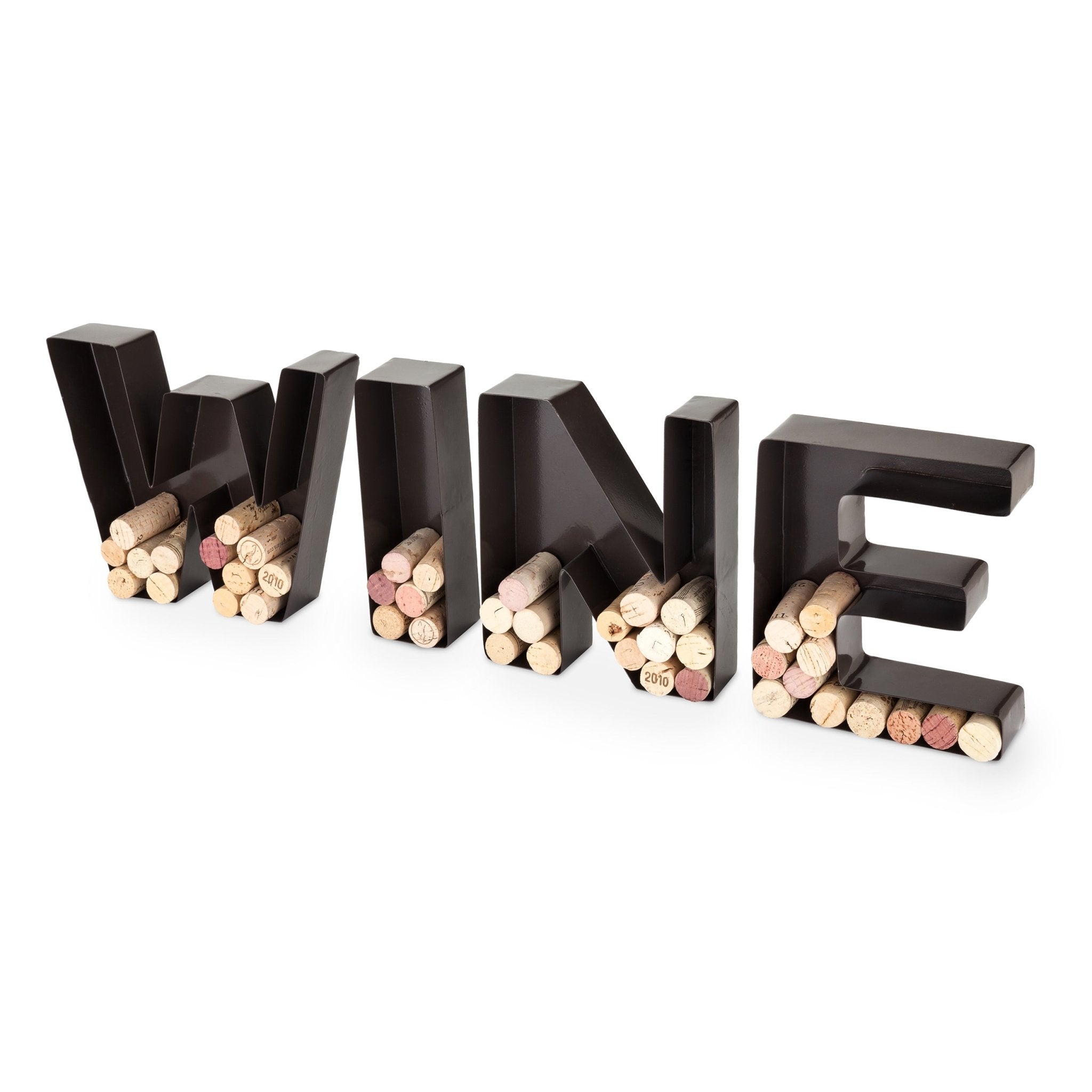 Four - Letter Wine Cork Holder, Metal | Zigeze